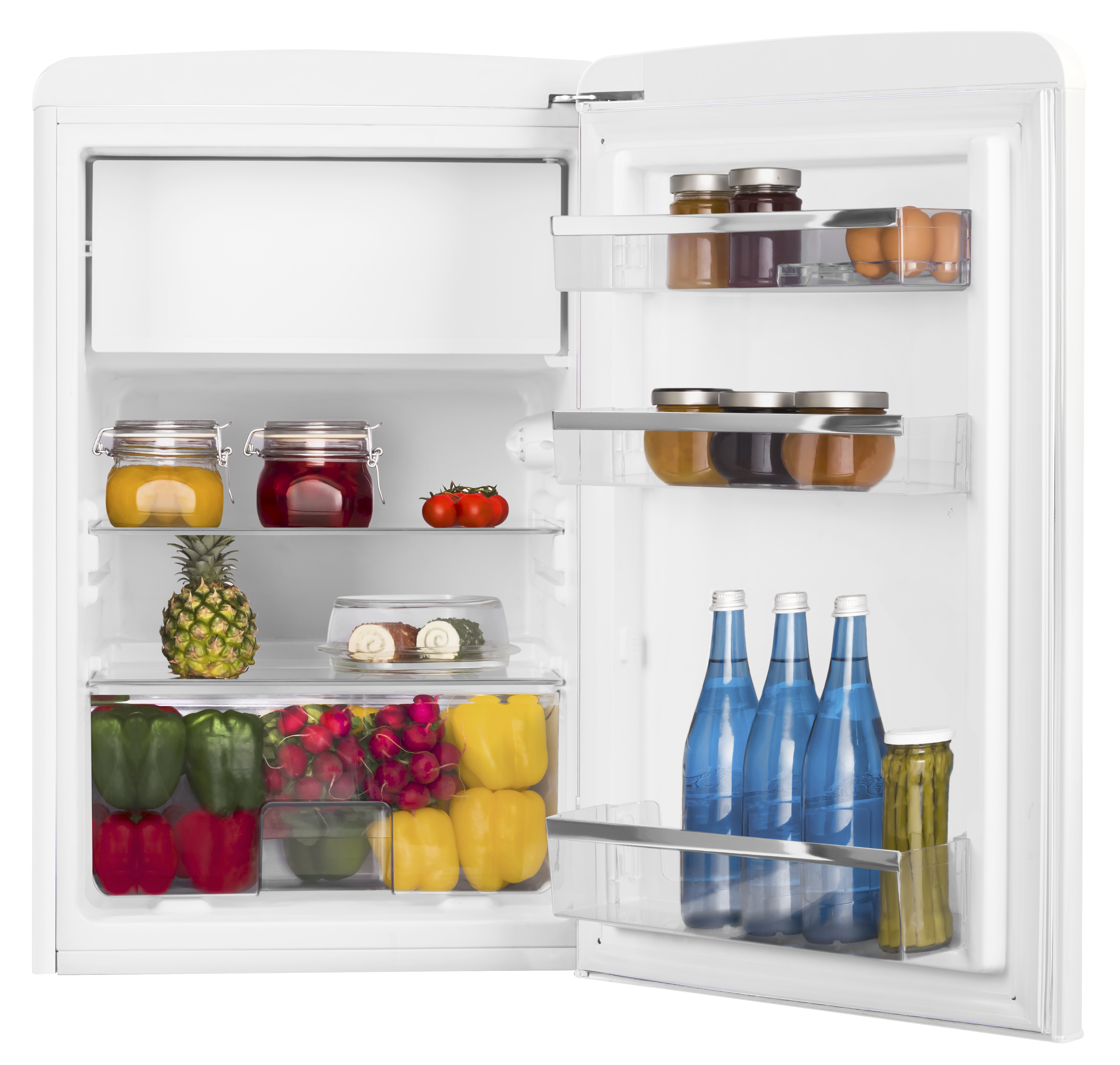 Stand-Kühlschrank mit Gefrierfach KSR 361 160 W, Snow White, 88 cm