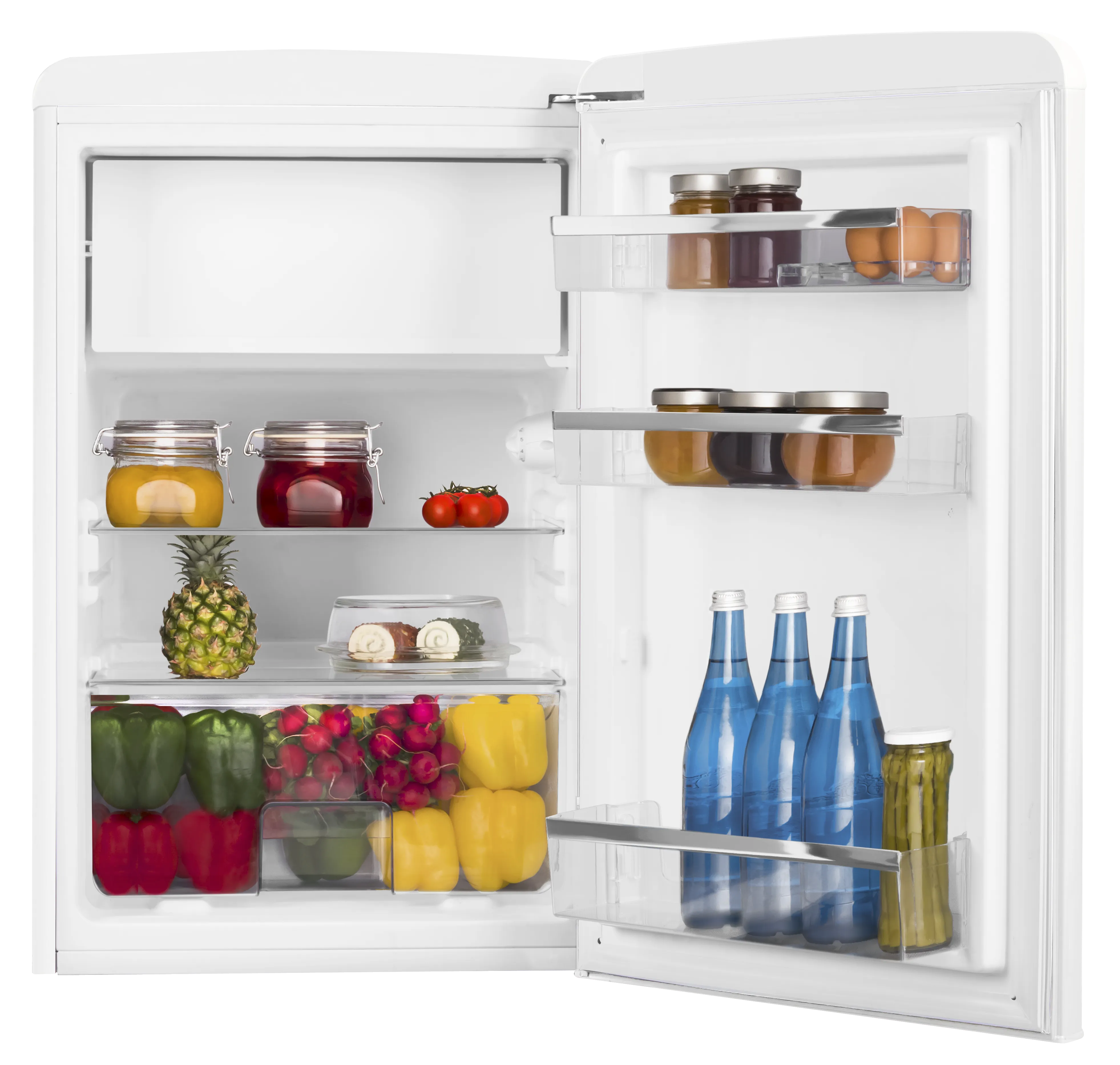 Stand-Kühlschrank mit Gefrierfach KSR 361 160 W, Snow White, 88 cm