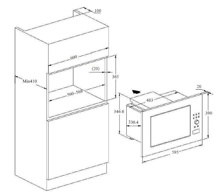 PKM Einbau-Mikrowelle MW900-23G-IN PKM Einbau-Mikrowelle MW900-23G-IN