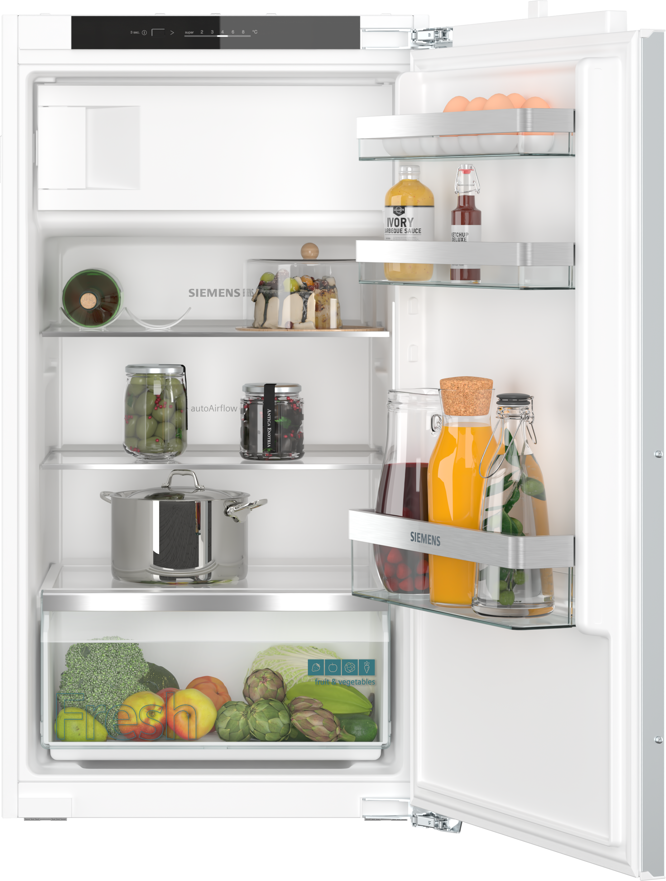  KI32LVFE0, iQ300,  Einbau-Kühlschrank mit Gefrierfach,  102.5 x 56 cm,  Flachscharnier
