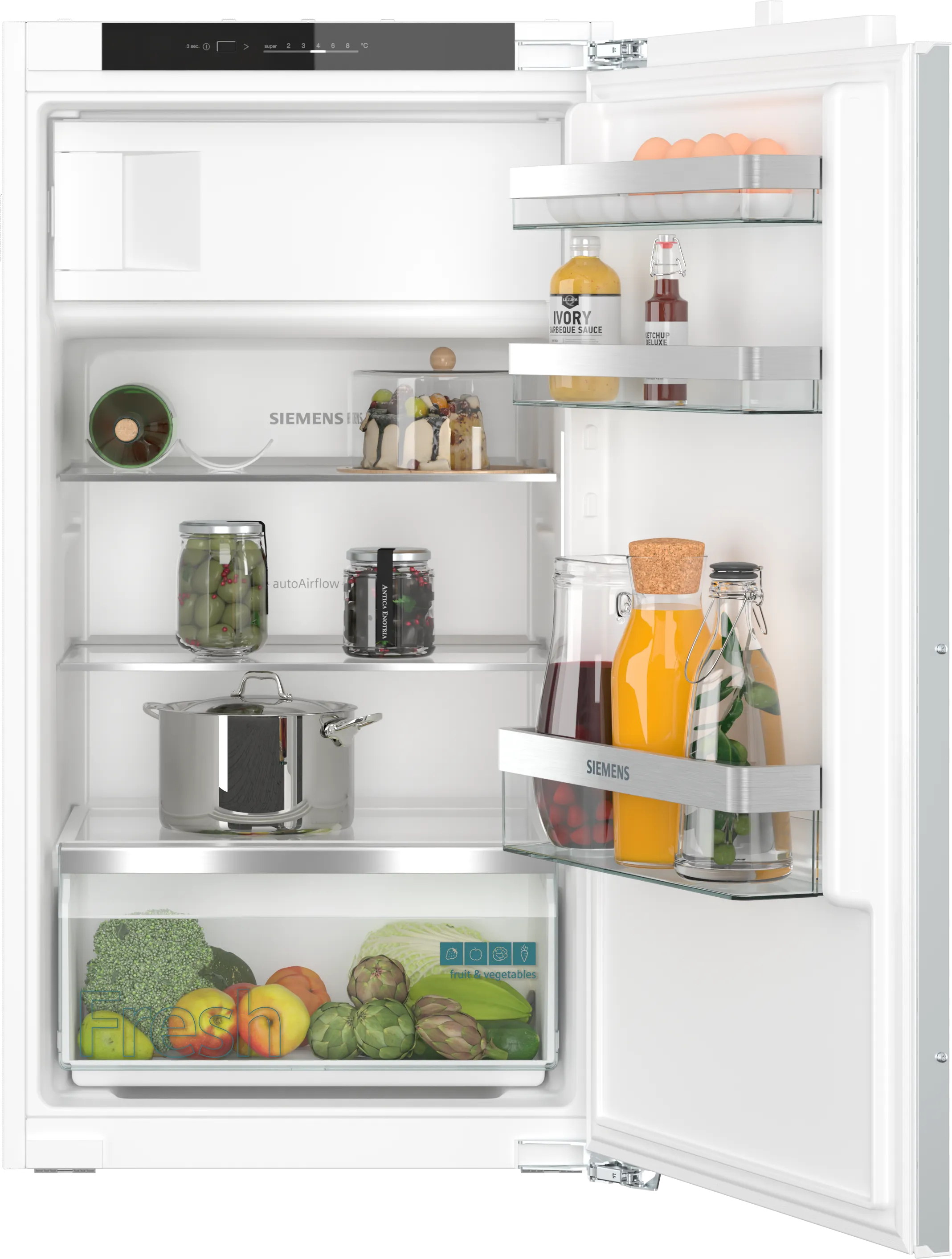  KI32LVFE0, iQ300, Einbau-Kühlschrank mit Gefrierfach, 102.5 x 56 cm, Flachscharnier