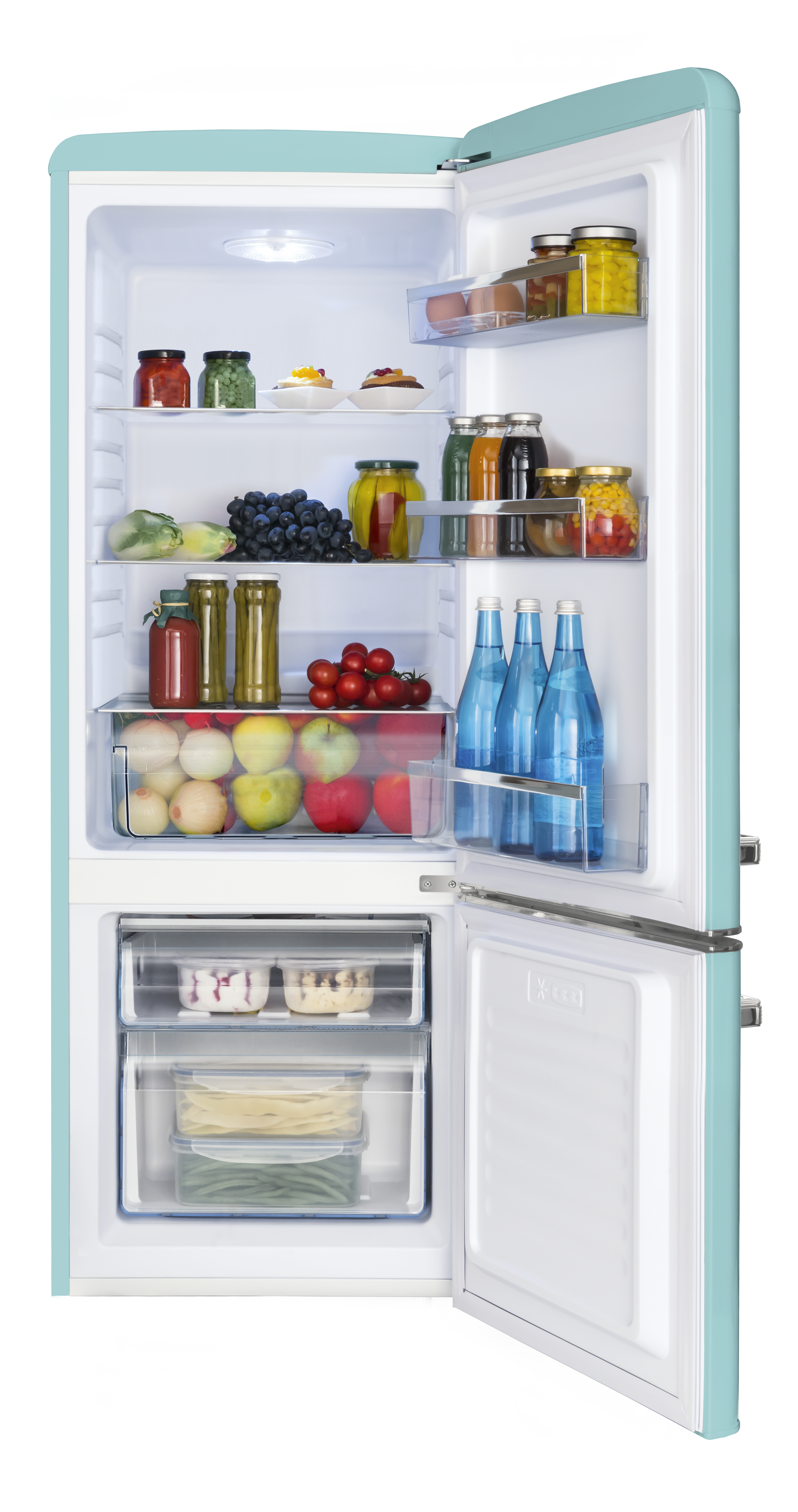 Stand-Kühl-Gefrierkombination KGCR 384 150 T, Ice Blue, 145 cm