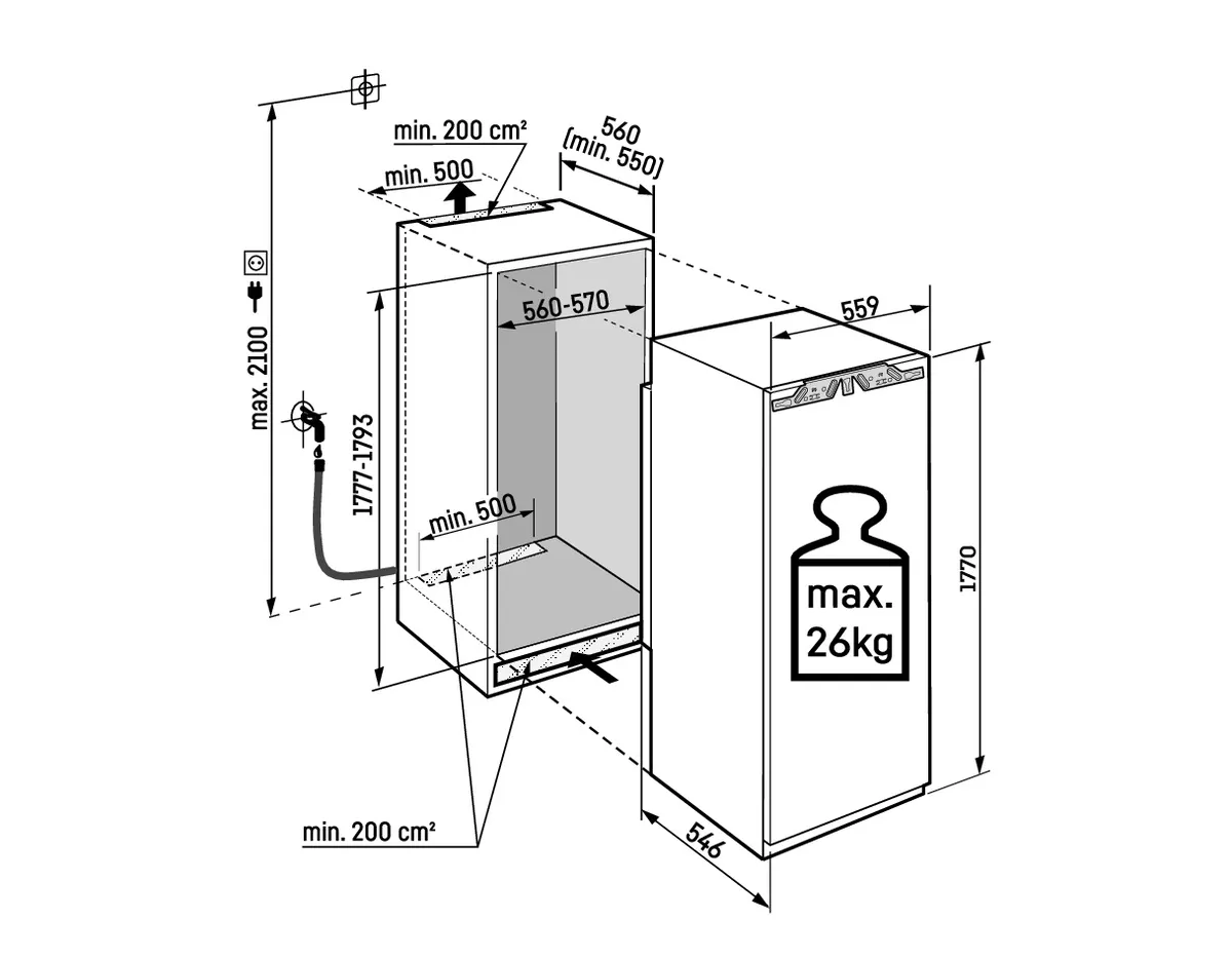SIFNAd 5188-22, Integrierbarer Gefrierschrank mit IceTower und AutoDoor SIFNAd 5188-22, Integrierbarer Gefrierschrank mit IceTower und AutoDoor