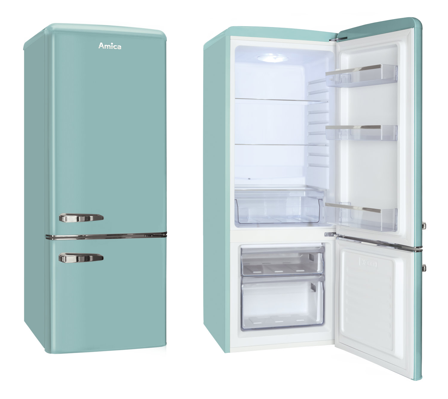 Stand-Kühl-Gefrierkombination KGCR 384 150 T, Ice Blue, 145 cm