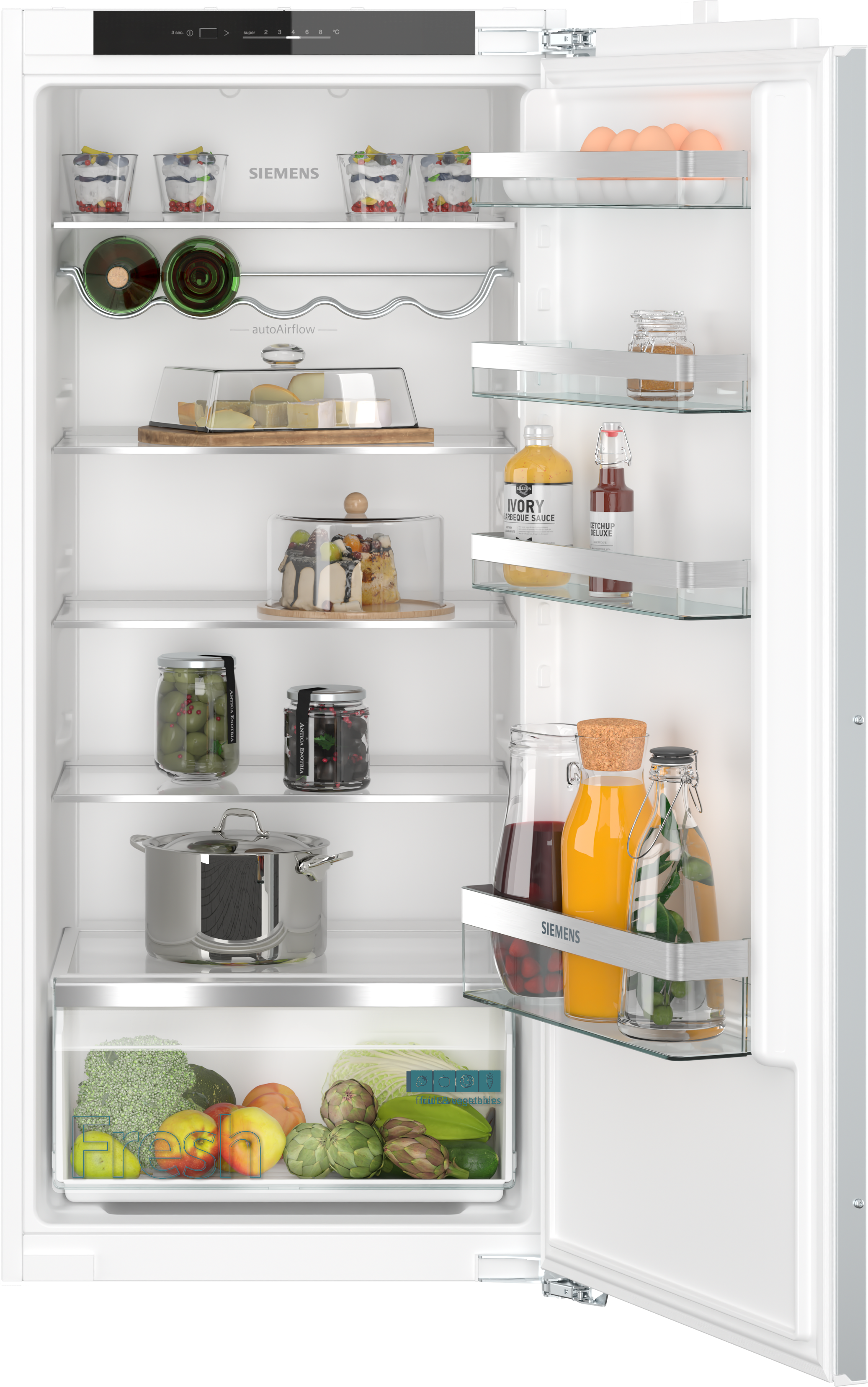  KI41RVFE0, iQ300,  Einbau-Kühlschrank,  122.5 x 56 cm,  Flachscharnier