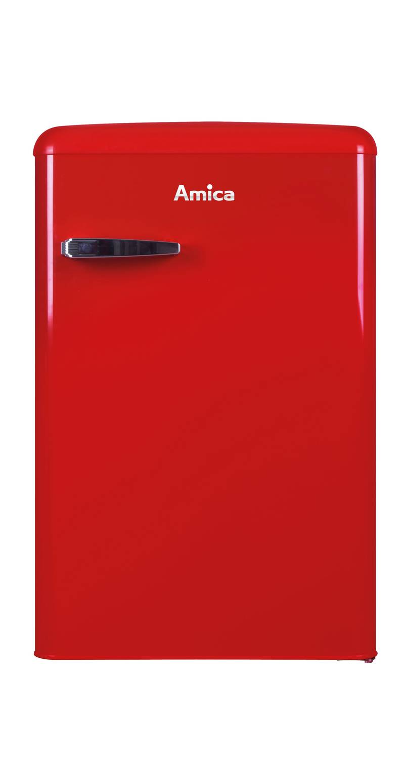 Vollraum-Kühlschrank im Retro Design, 88 cm Höhe, chili red