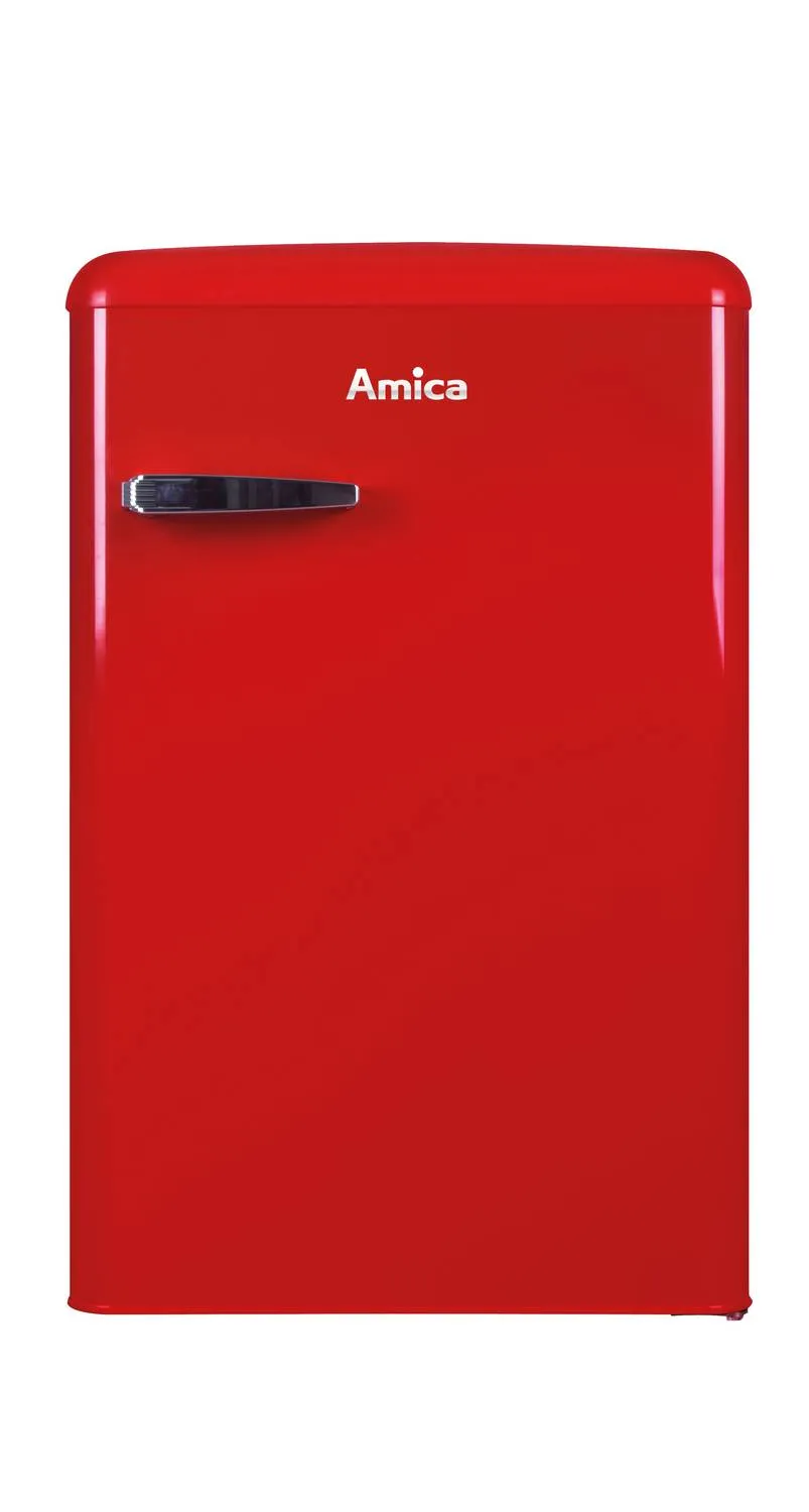 Vollraum-Kühlschrank im Retro Design, 88 cm Höhe, chili red