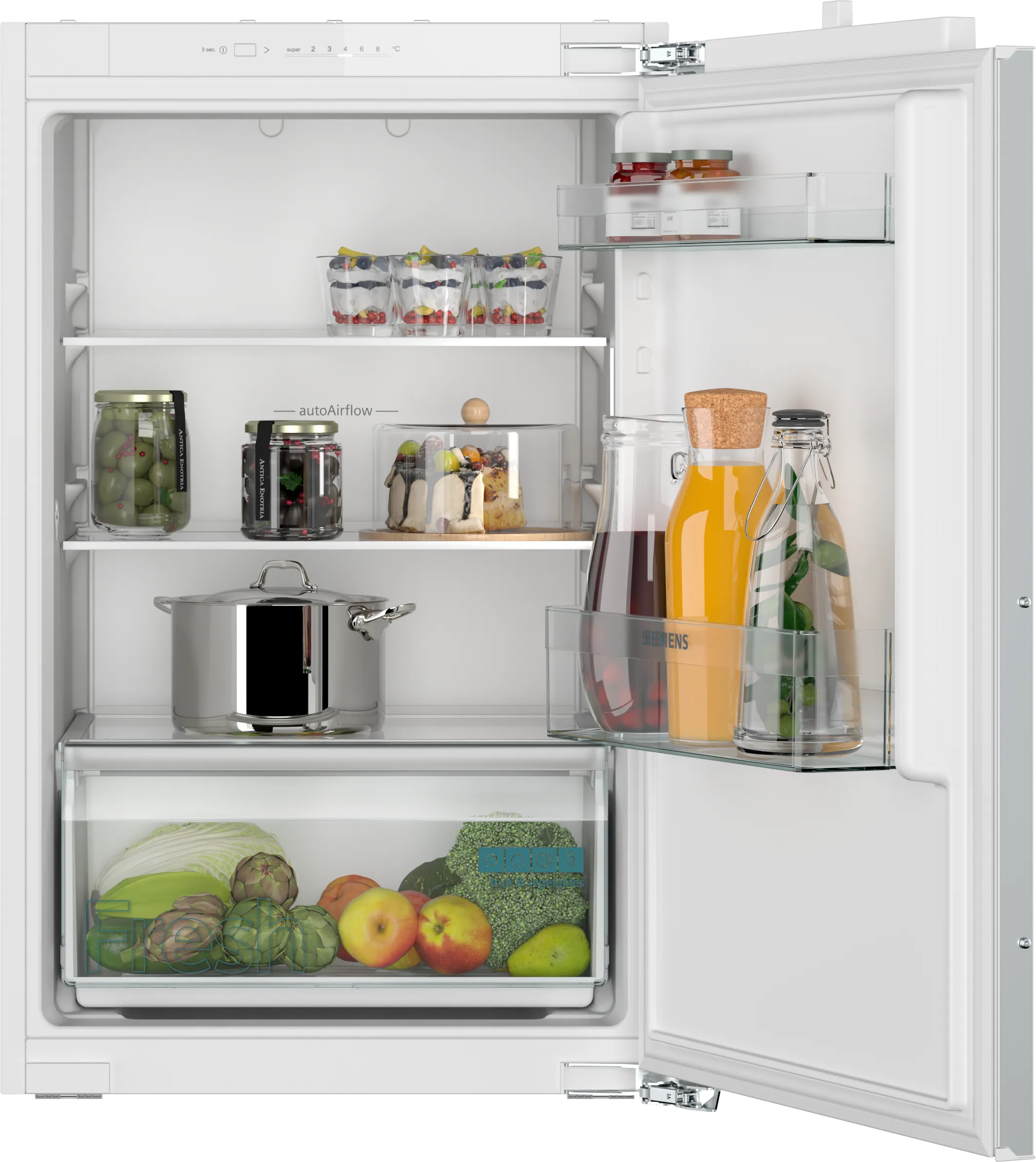  KI21R2FE1, iQ100, Einbau-Kühlschrank, 88 x 56 cm, Flachscharnier