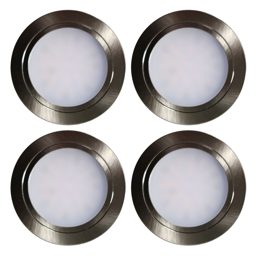 CARESSI Skye 68 Multi Tone Einbauleuchten-Set, 4 Spots, Edelstahloptik