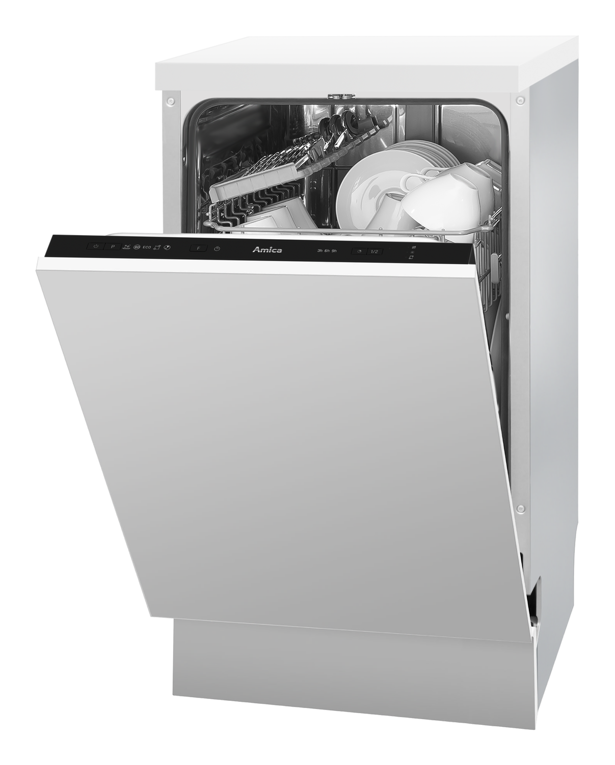 Einbau-Geschirrspüler, vollintegriert, 45 cm, schwarz Einbau-Geschirrspüler, vollintegriert, 45 cm, schwarz