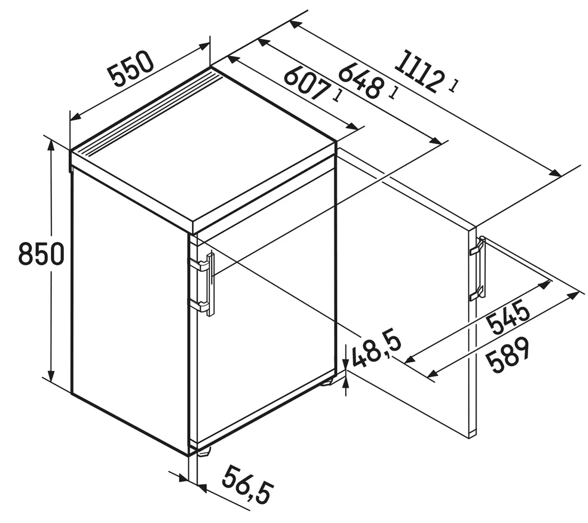 Rdgd 1401-20, Tischkühlschrank Rdgd 1401-20, Tischkühlschrank