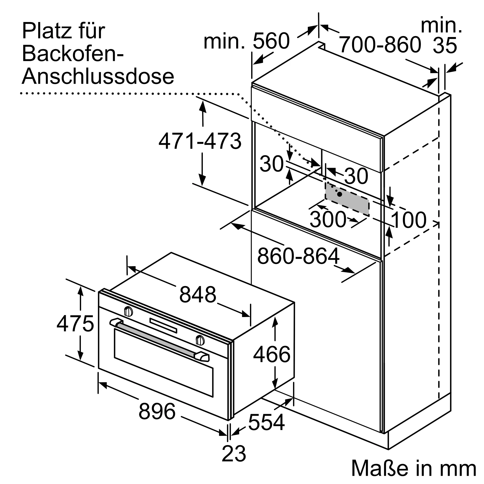  VB558C0S0, iQ500, Einbau-Backofen, 90 x 48 cm, Edelstahl