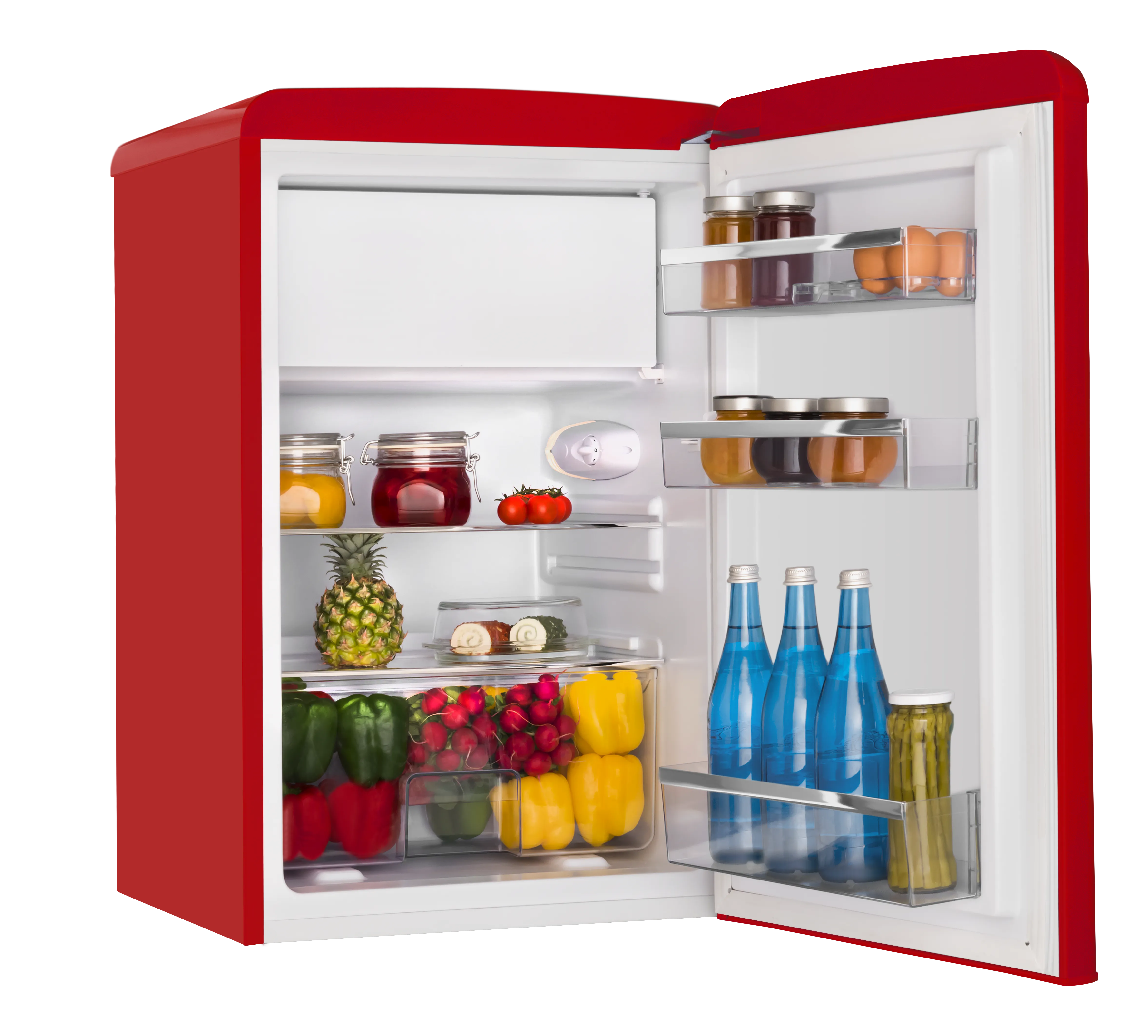 Stand-Kühlschrank mit Gefrierfach KSR 361 160 R, Chilli Red, 88 cm Stand-Kühlschrank mit Gefrierfach KSR 361 160 R, Chilli Red, 88 cm