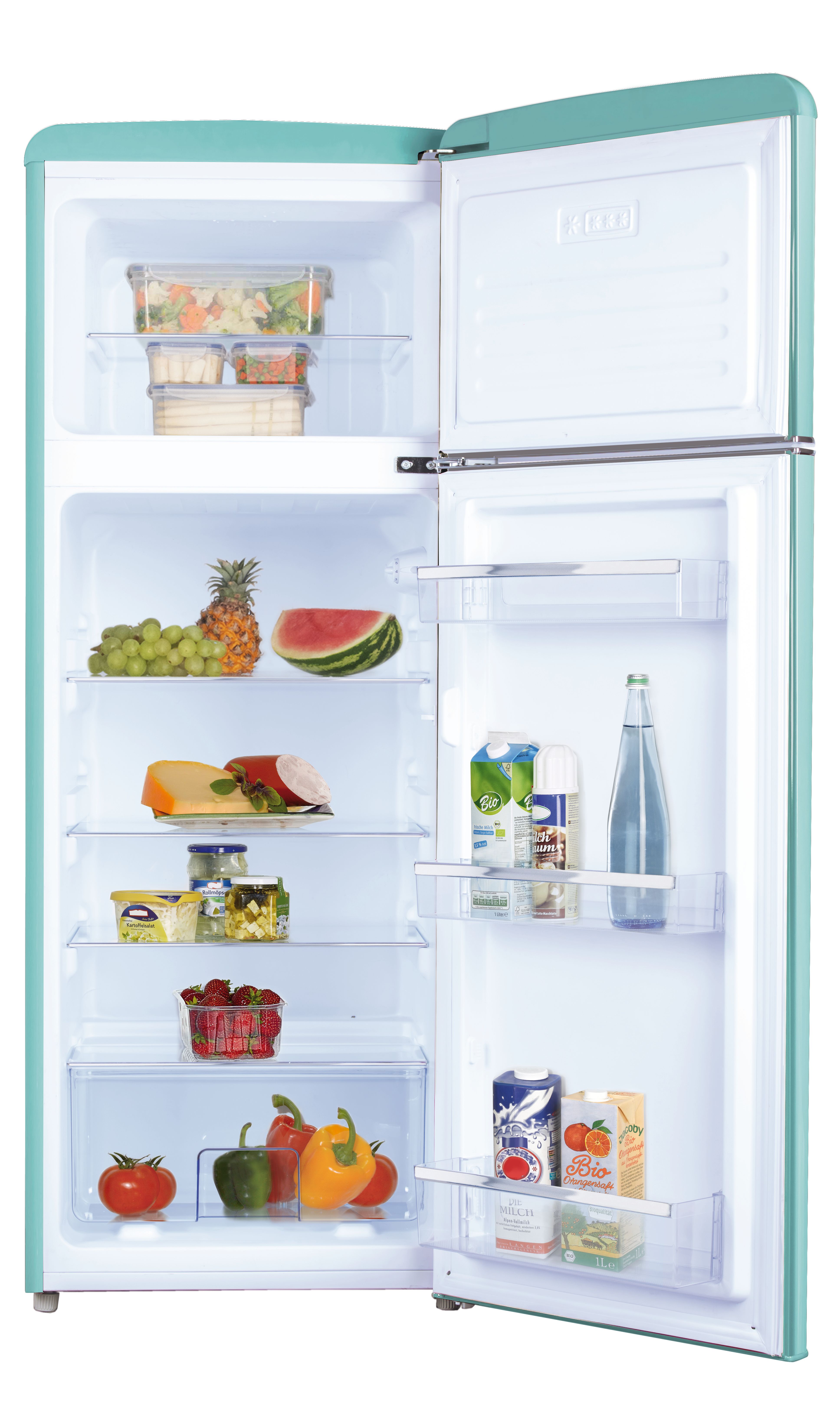 Stand-Kühl-Gefrierkombination DTR 374 190 T, Ice Blue, 144 cm