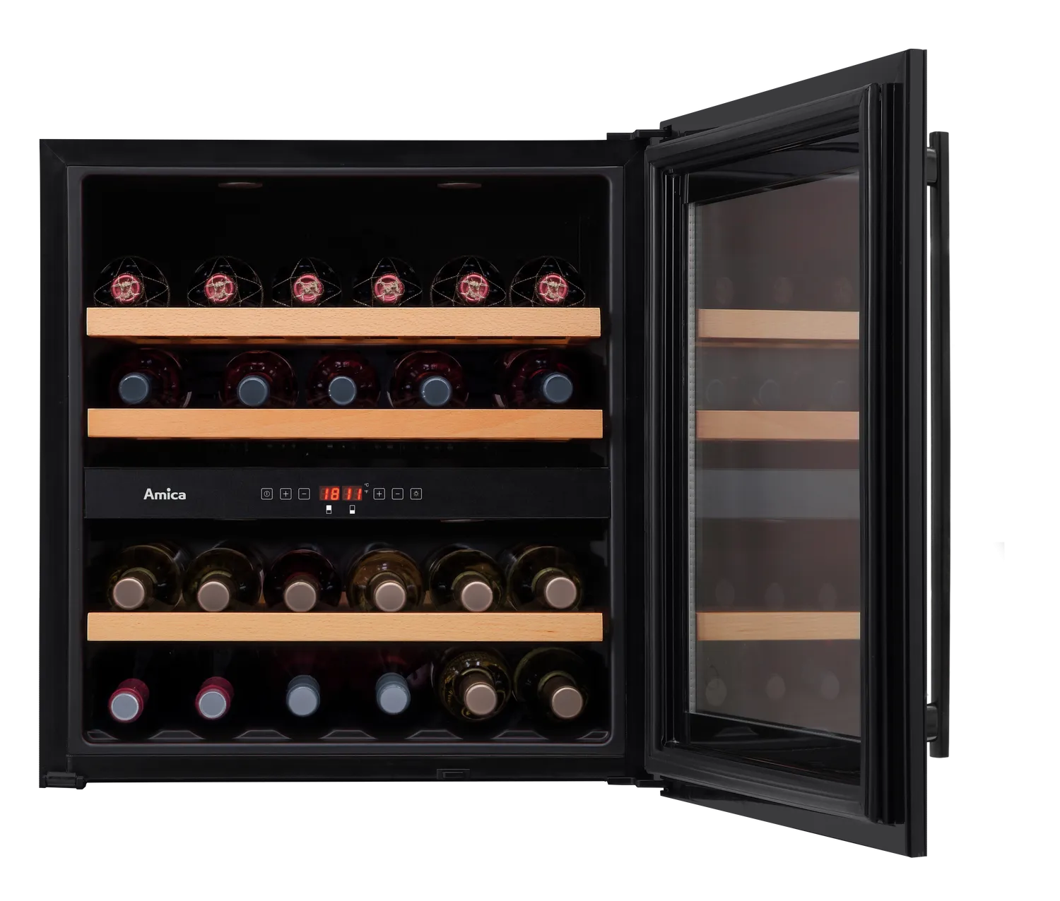 Einbau-Weintemperierschrank, X-Type Design, schwarz Einbau-Weintemperierschrank, X-Type Design, schwarz