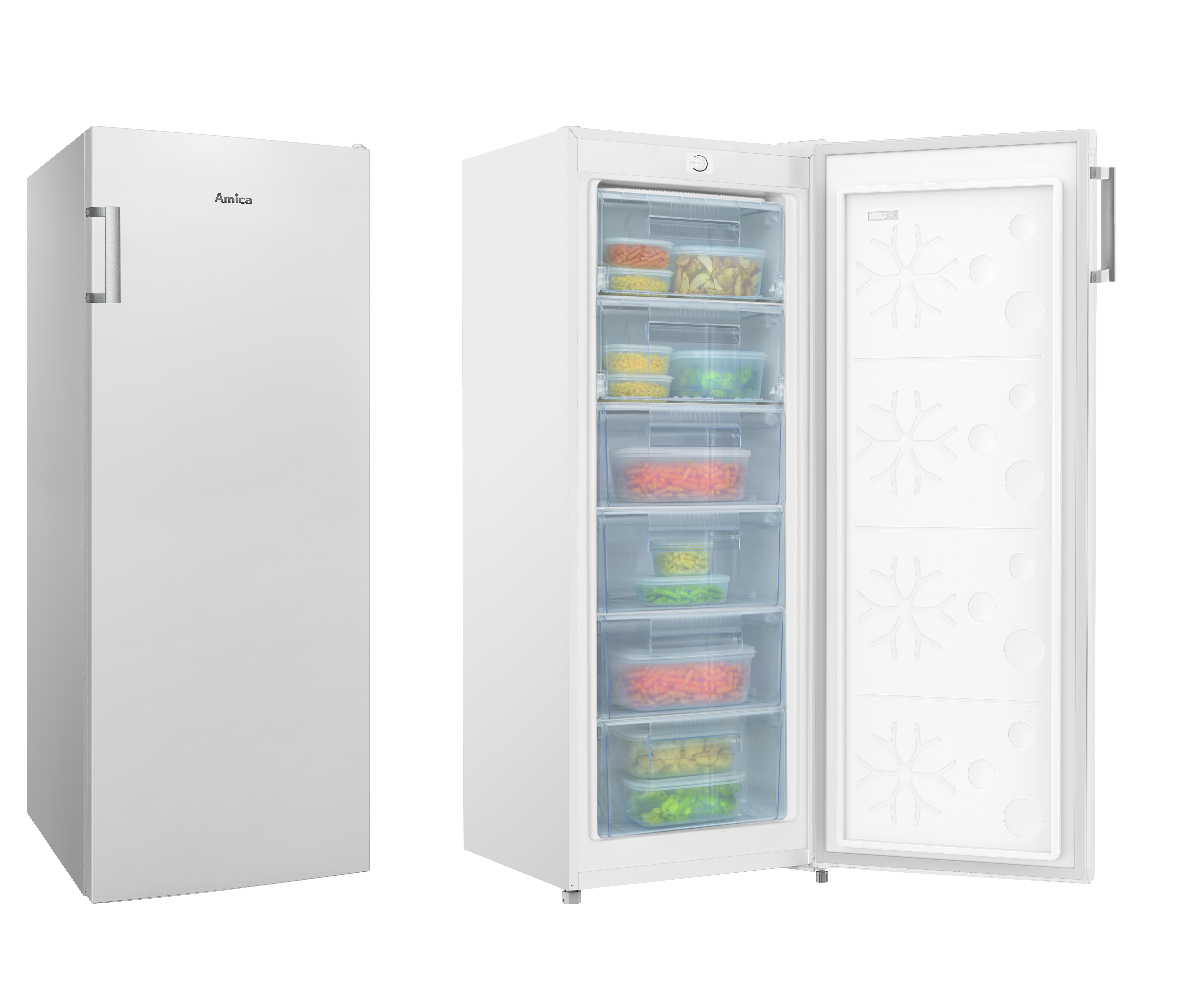 Stand-Gefrierschrank GS 324 170 W, weiß, 144 cm