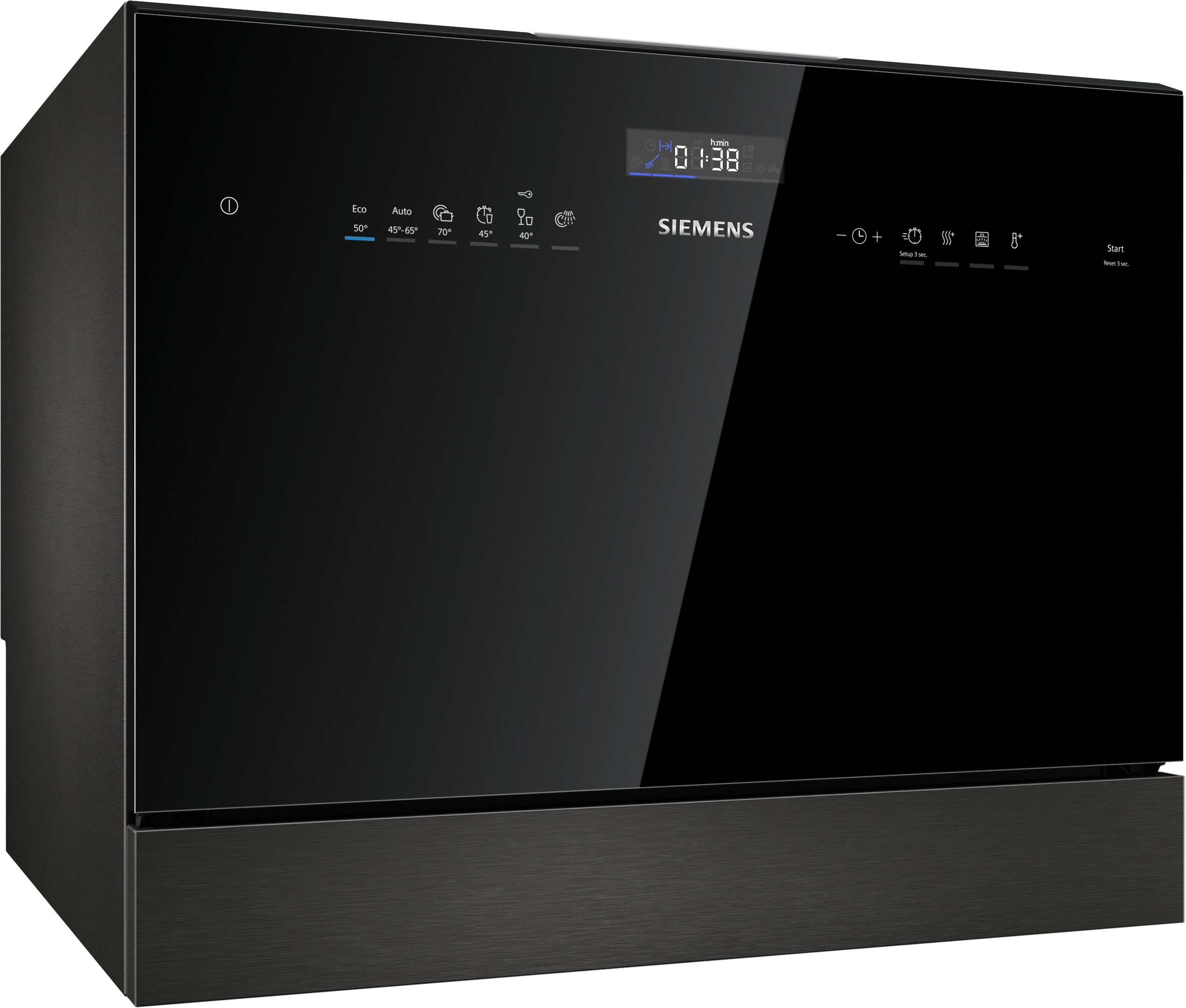  SK25IB00TE, iQ500,  Freistehender Kompakt-Geschirrspüler,  55 cm,  Schwarz