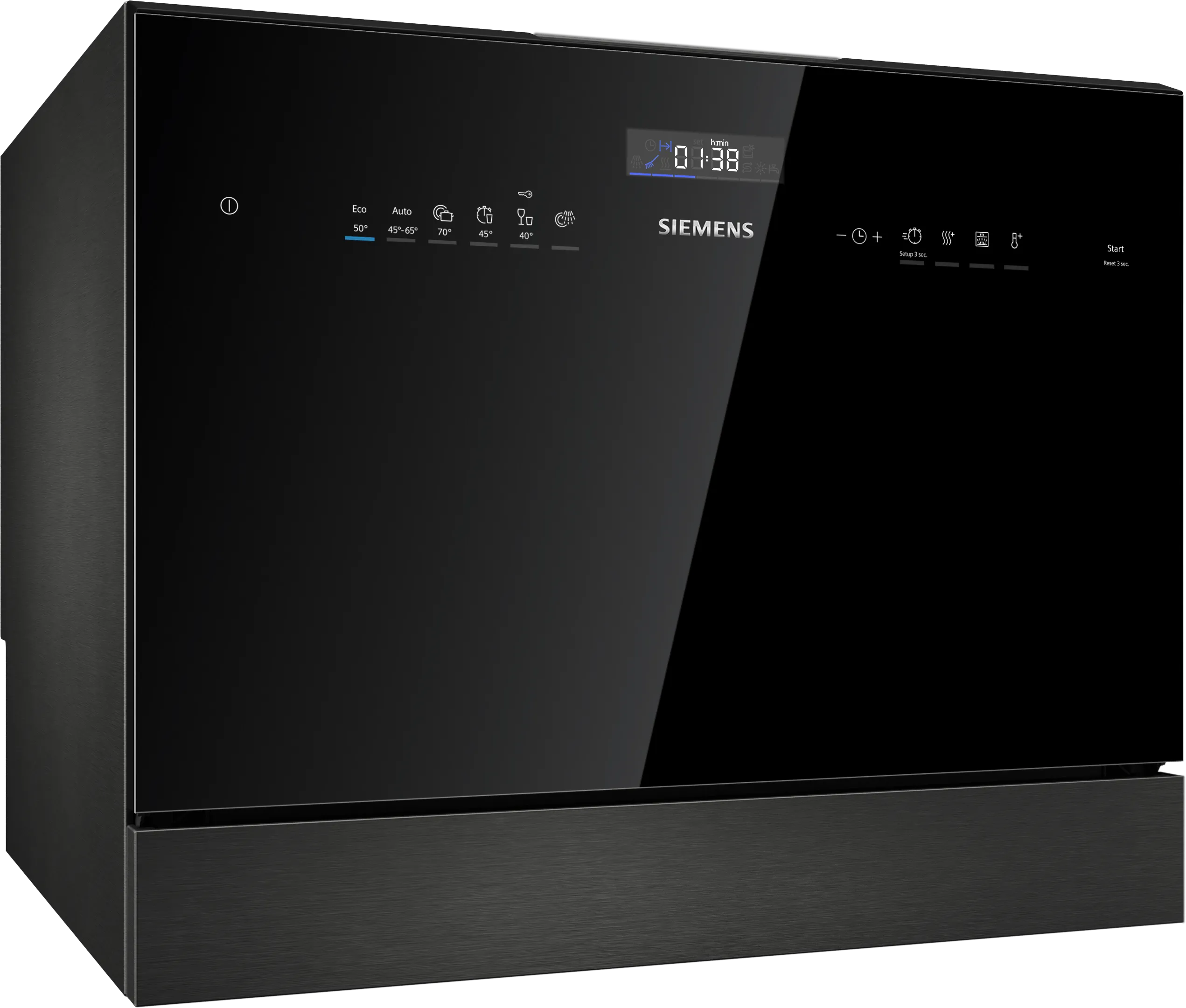  SK25IB00TE, iQ500, Freistehender Kompakt-Geschirrspüler, 55 cm, Schwarz