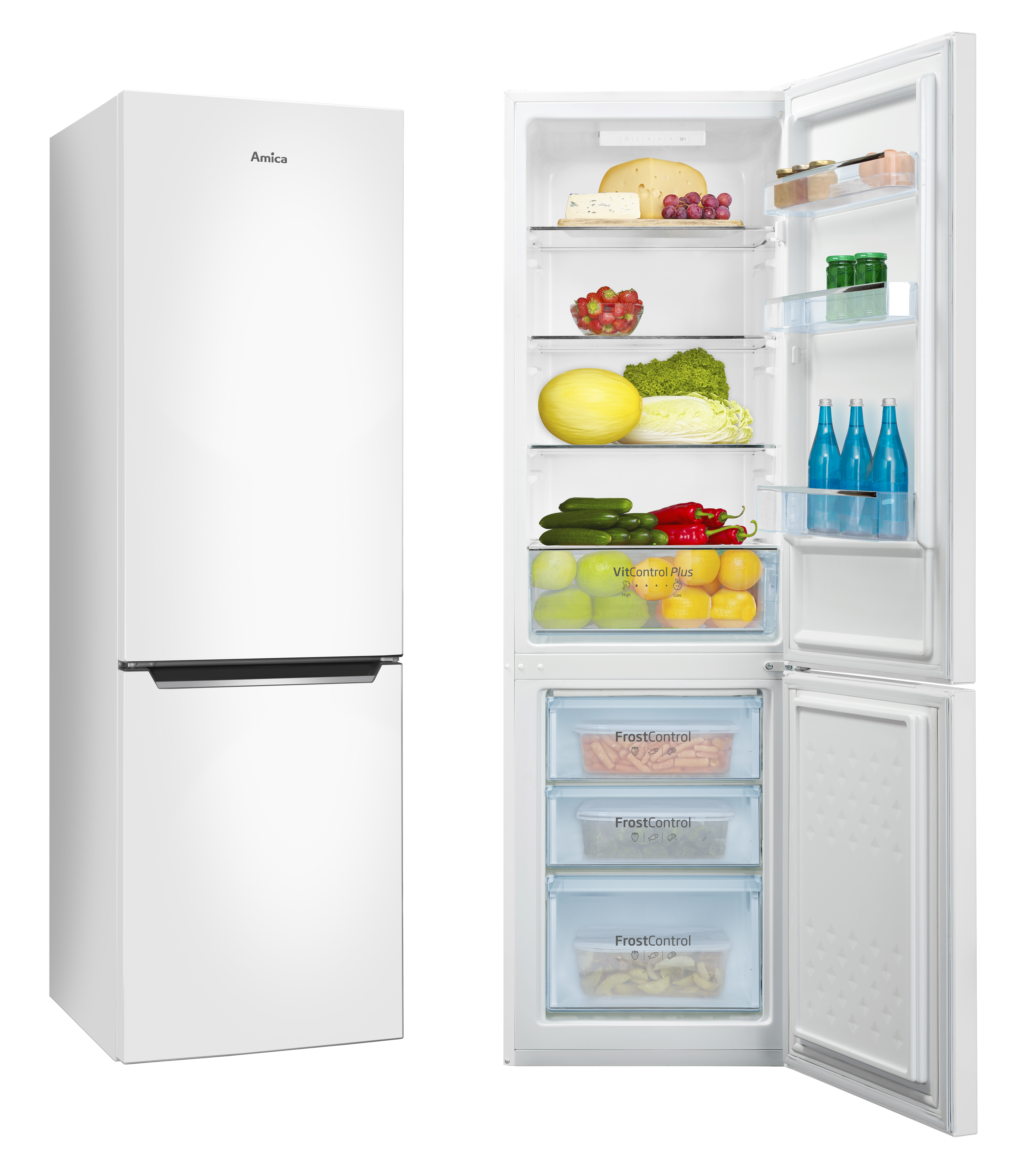 Stand-Kühl-Gefrierkombination KGCL 387 150 W, weiß, 176 cm