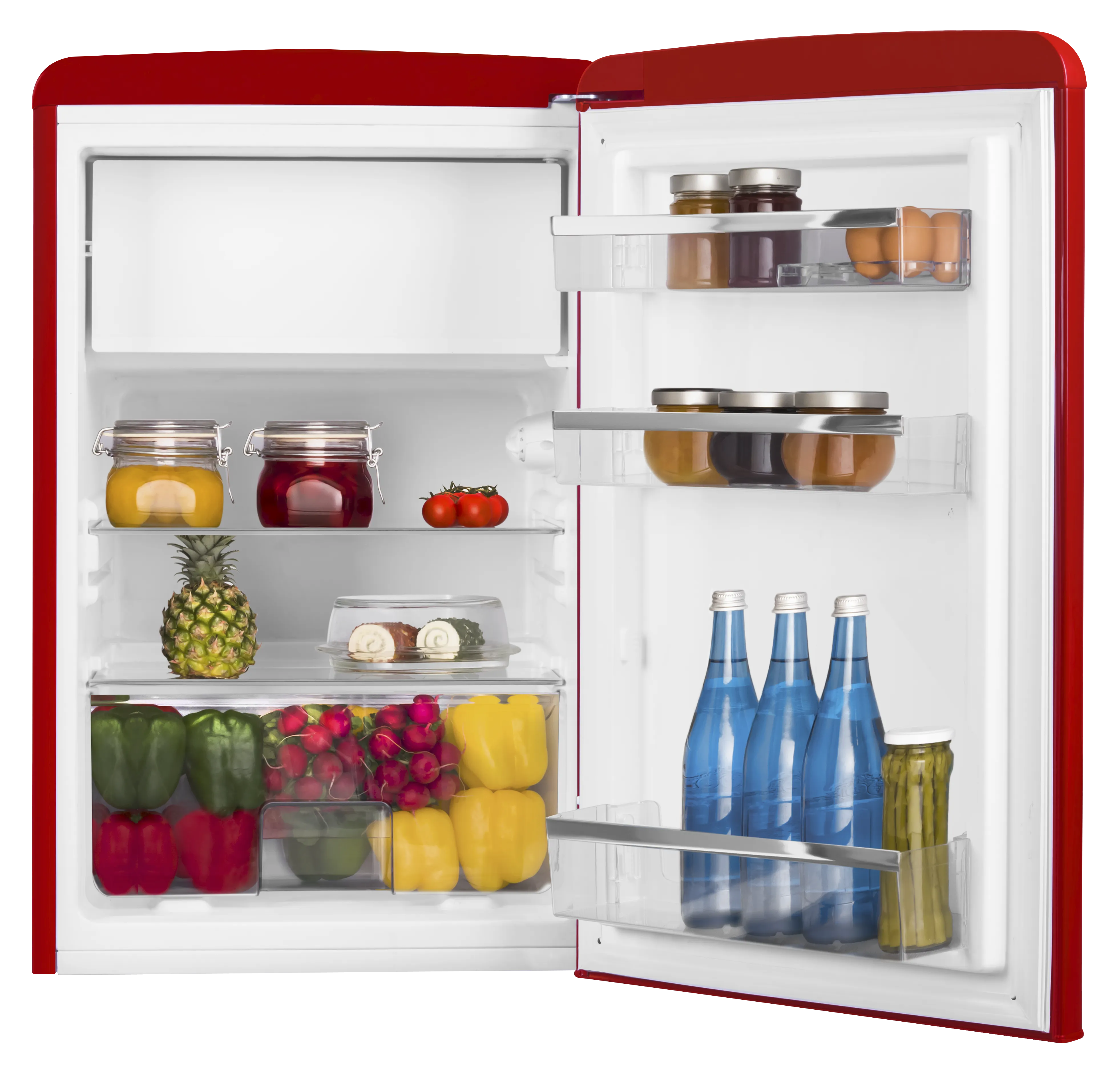 Stand-Kühlschrank mit Gefrierfach KSR 361 160 R, Chilli Red, 88 cm Stand-Kühlschrank mit Gefrierfach KSR 361 160 R, Chilli Red, 88 cm