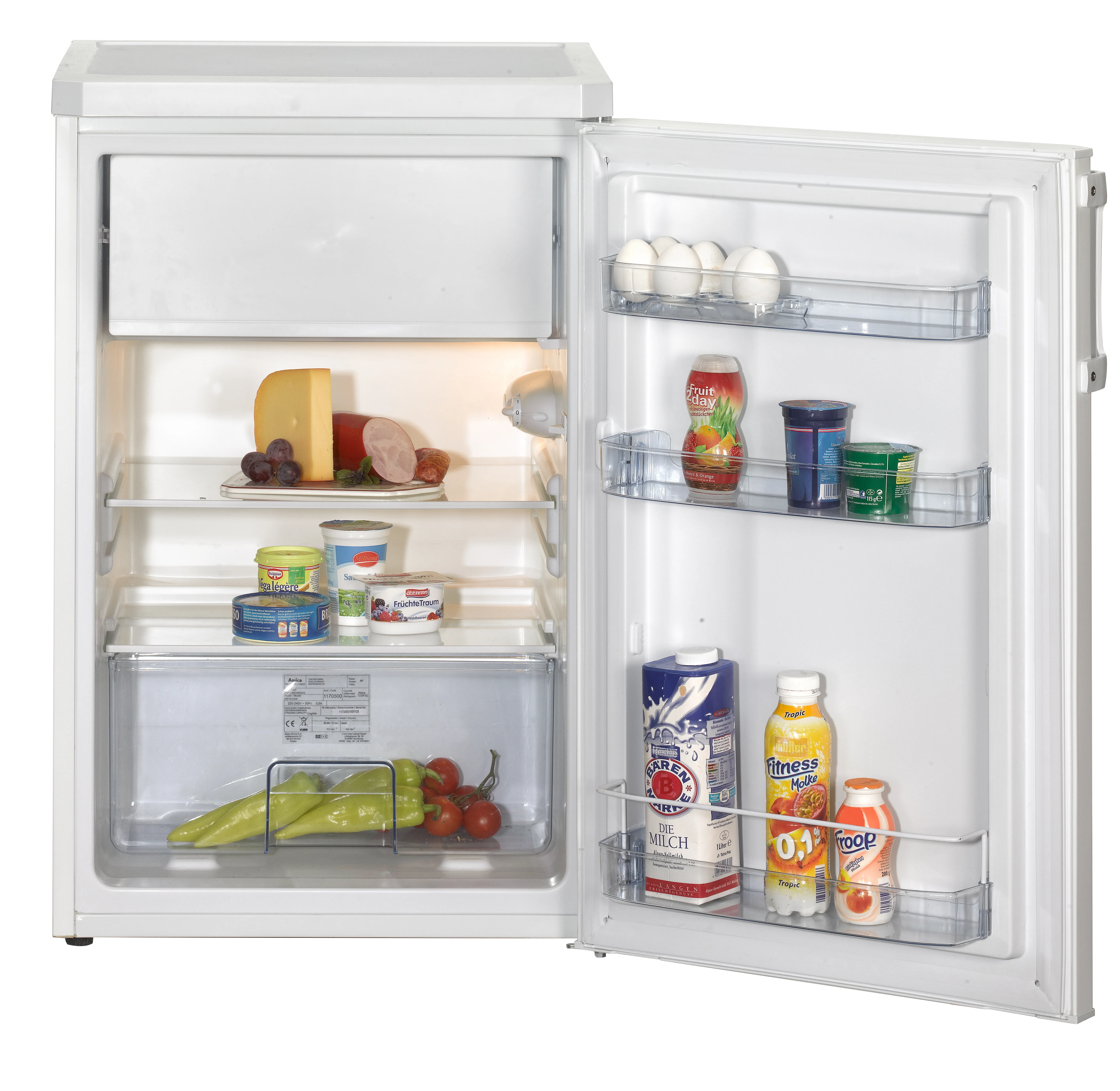 Stand-Kühlschrank mit Gefrierfach KS 15123 W, weiß, 85 cm Stand-Kühlschrank mit Gefrierfach KS 15123 W, weiß, 85 cm