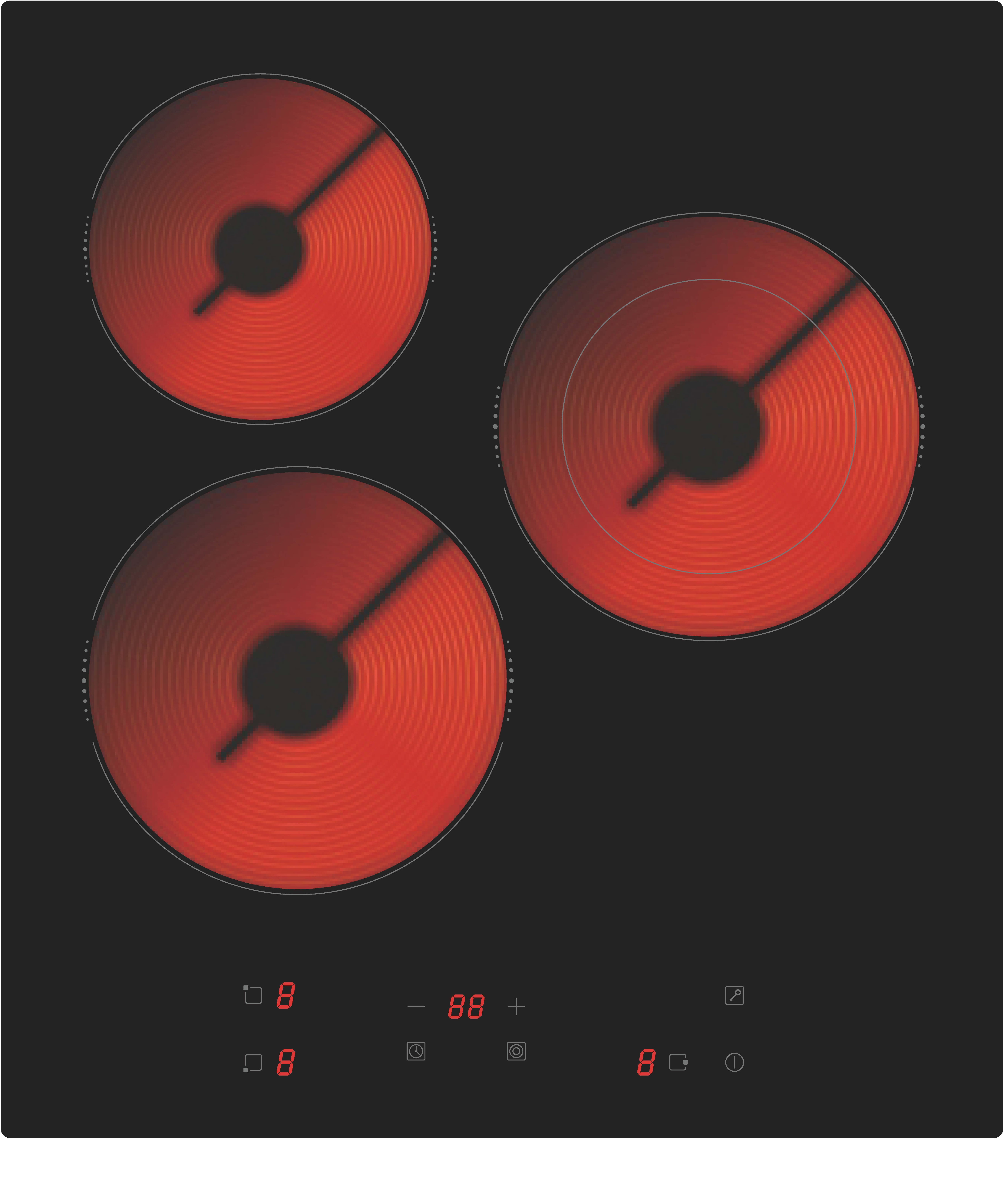 PKM Glaskeramik-Kochfeld KF3F PKM Glaskeramik-Kochfeld KF3F