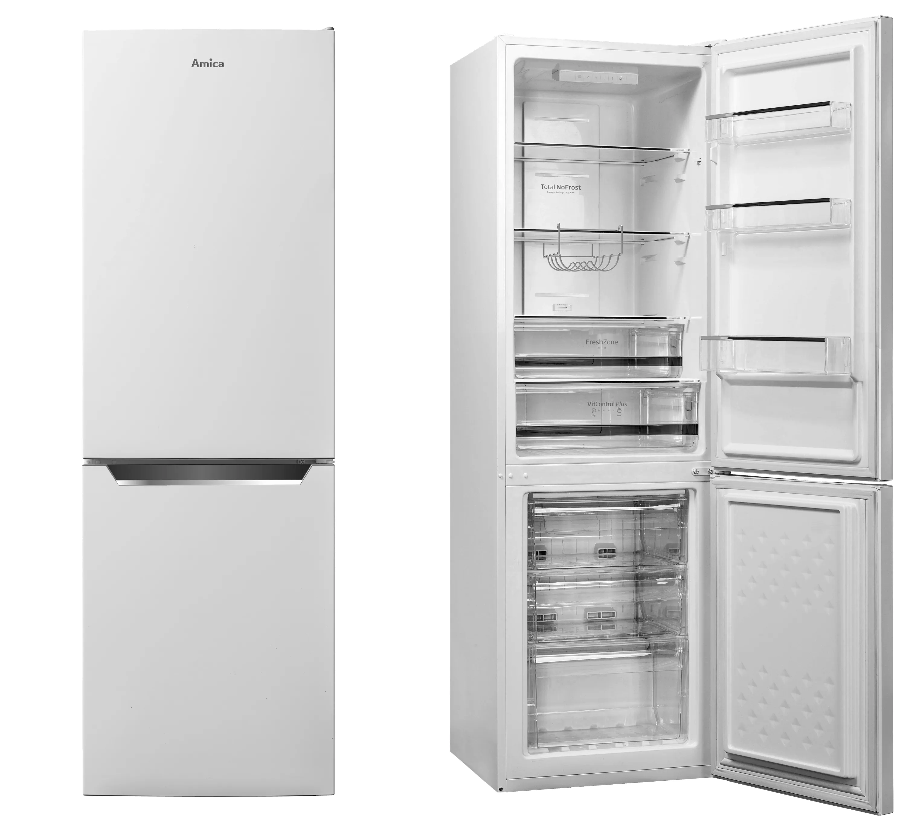 Stand-Kühl-Gefrierkombination KGCN 387 110 W, weiß, 170 cm