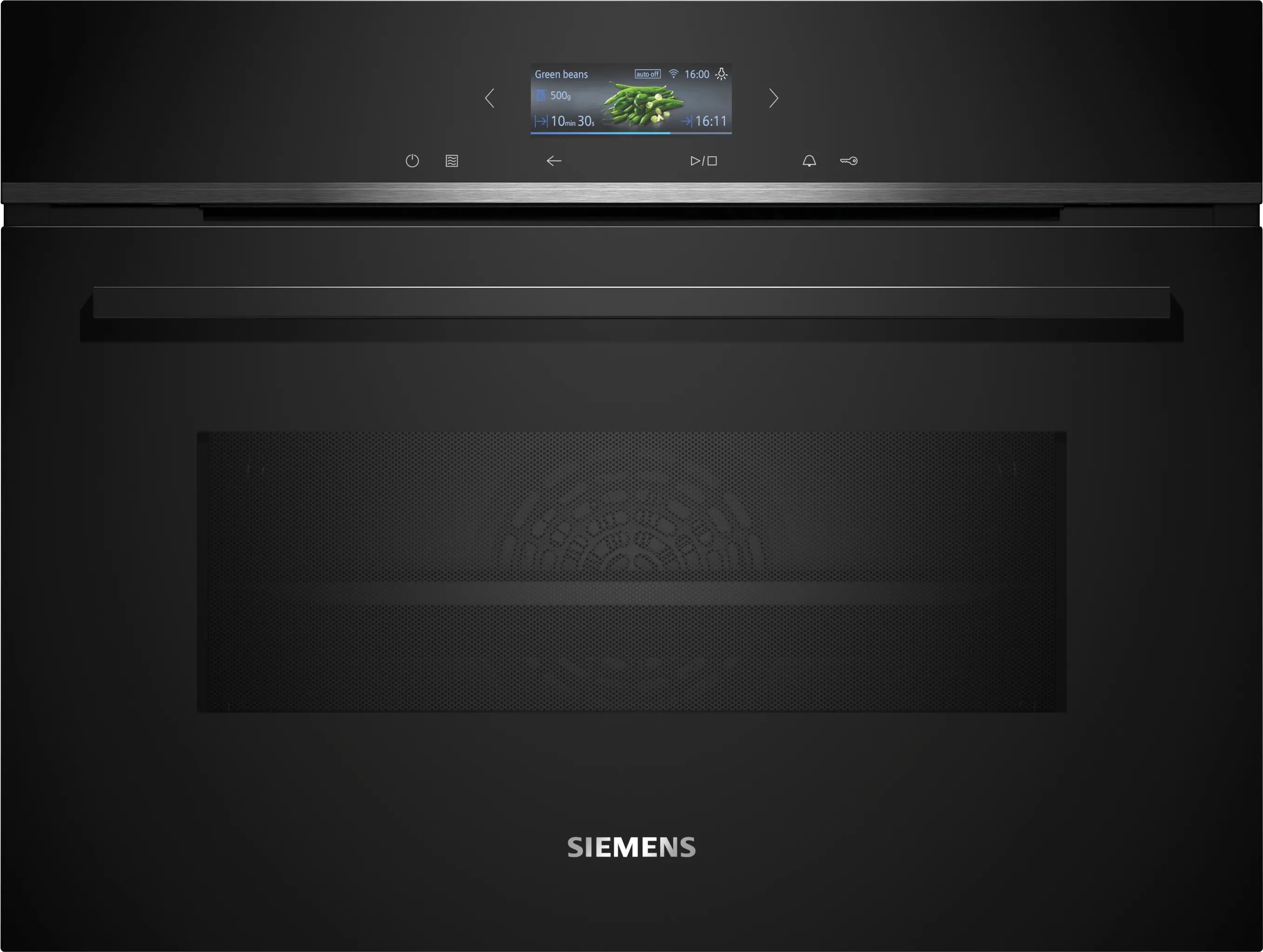  CM724G1B1, iQ700, Einbau-Kompaktbackofen mit Mikrowellenfunktion, 60 x 45 cm, Schwarz, Edelstahl