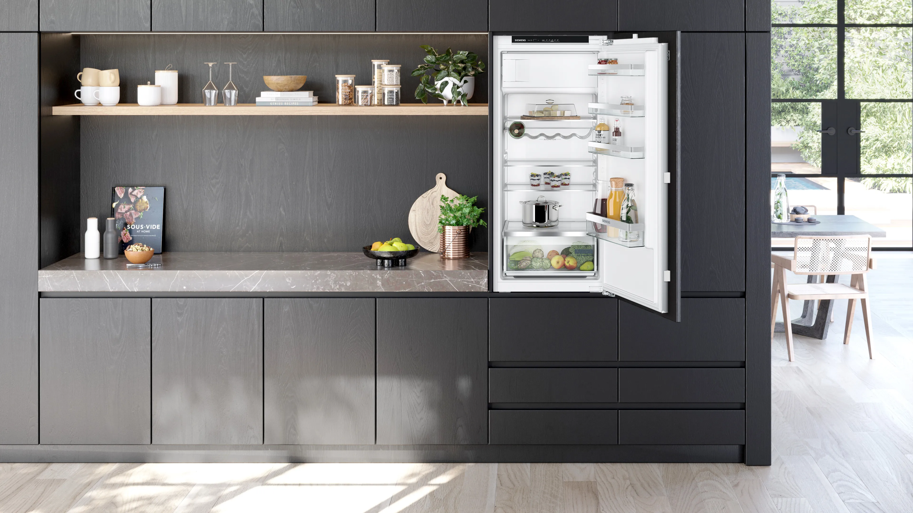 KI42LVFE0, iQ300, Einbau-Kühlschrank mit Gefrierfach, 122.5 x 56 cm, Flachscharnier KI42LVFE0, iQ300, Einbau-Kühlschrank mit Gefrierfach, 122.5 x 56 cm, Flachscharnier