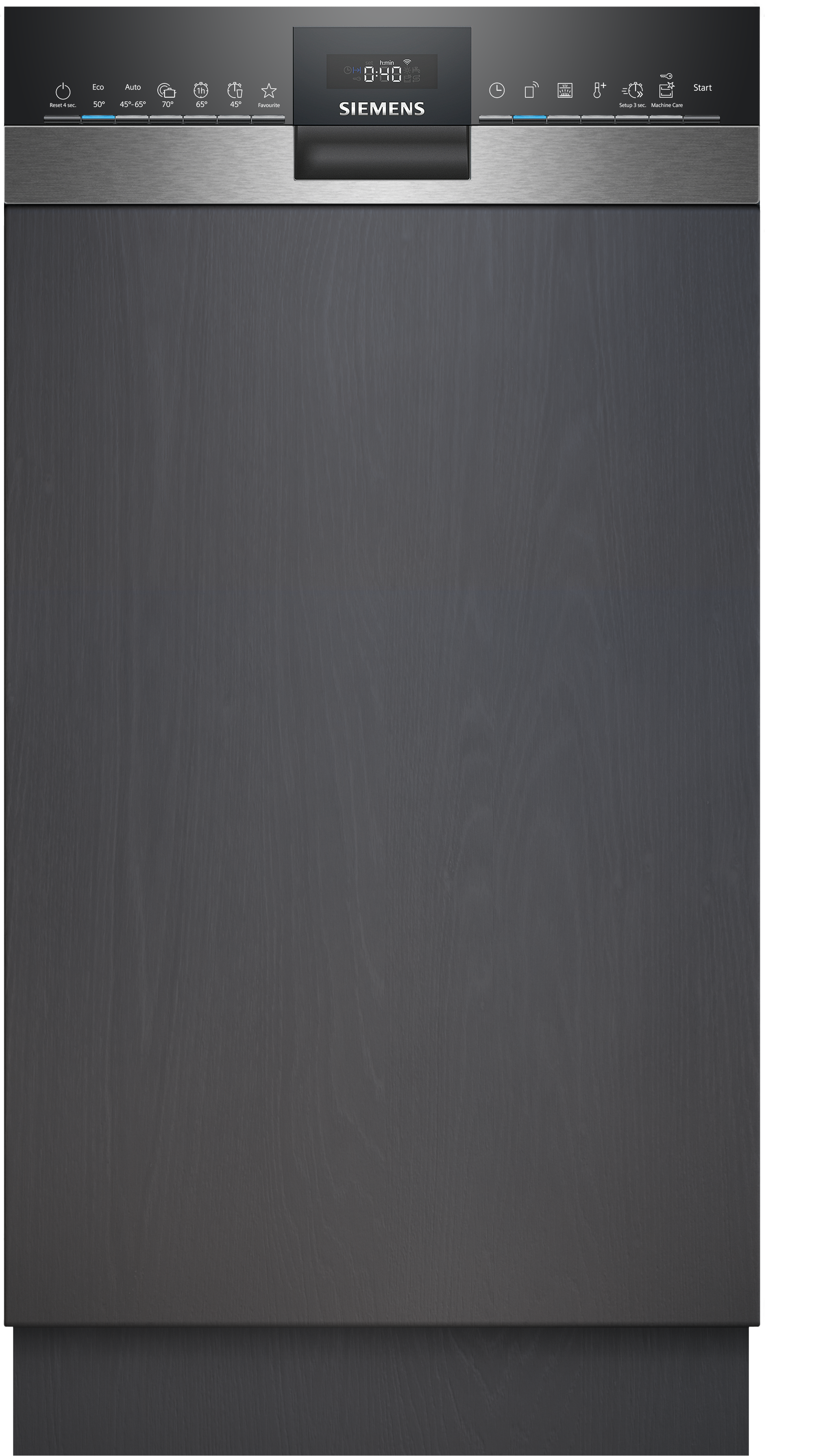  SR53ES24KE, iQ300,  Teilintegrierter Geschirrspüler,  45 cm,  Gebürsteter Stahl