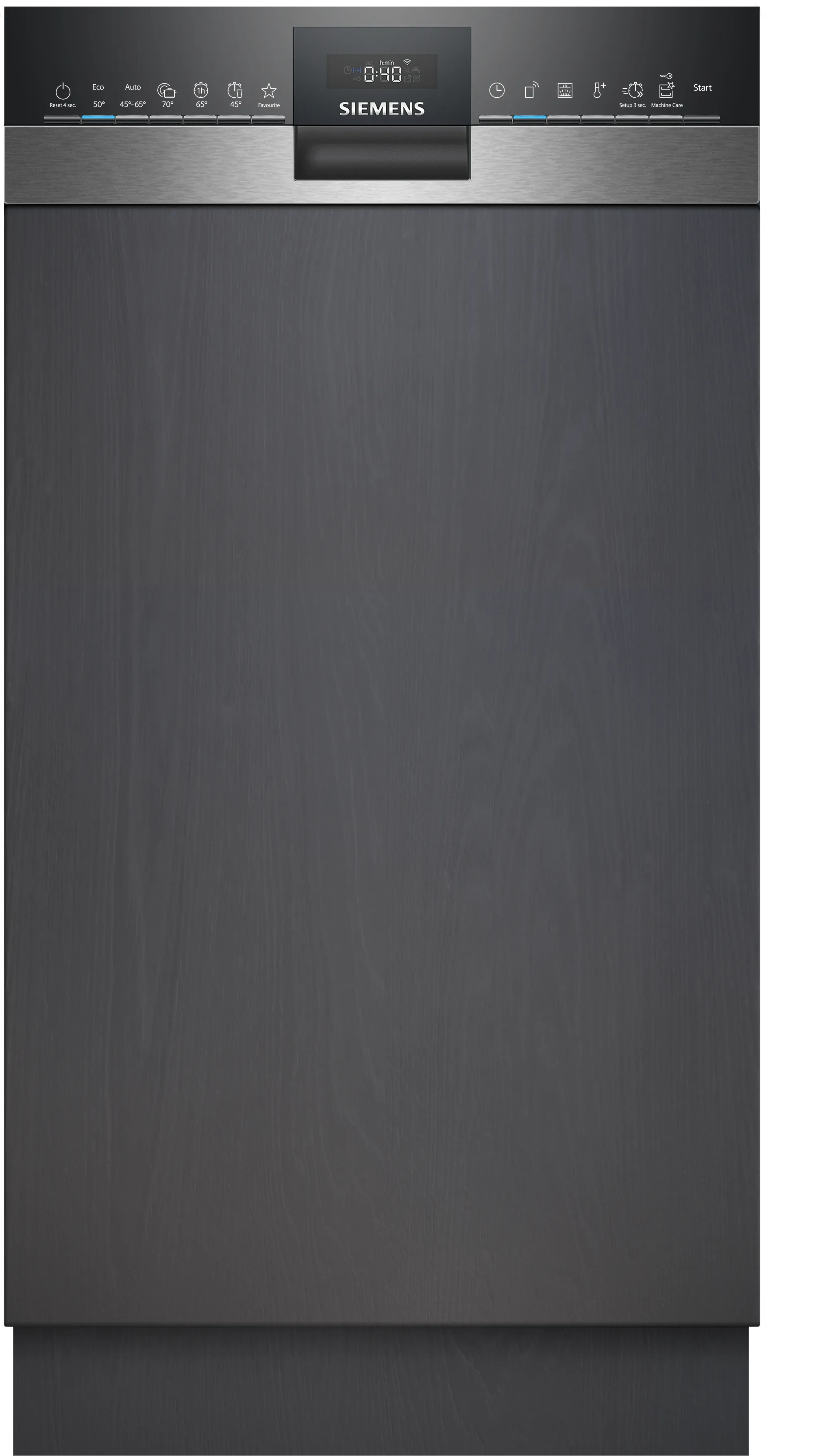  SR53ES24KE, iQ300, Teilintegrierter Geschirrspüler, 45 cm, Gebürsteter Stahl