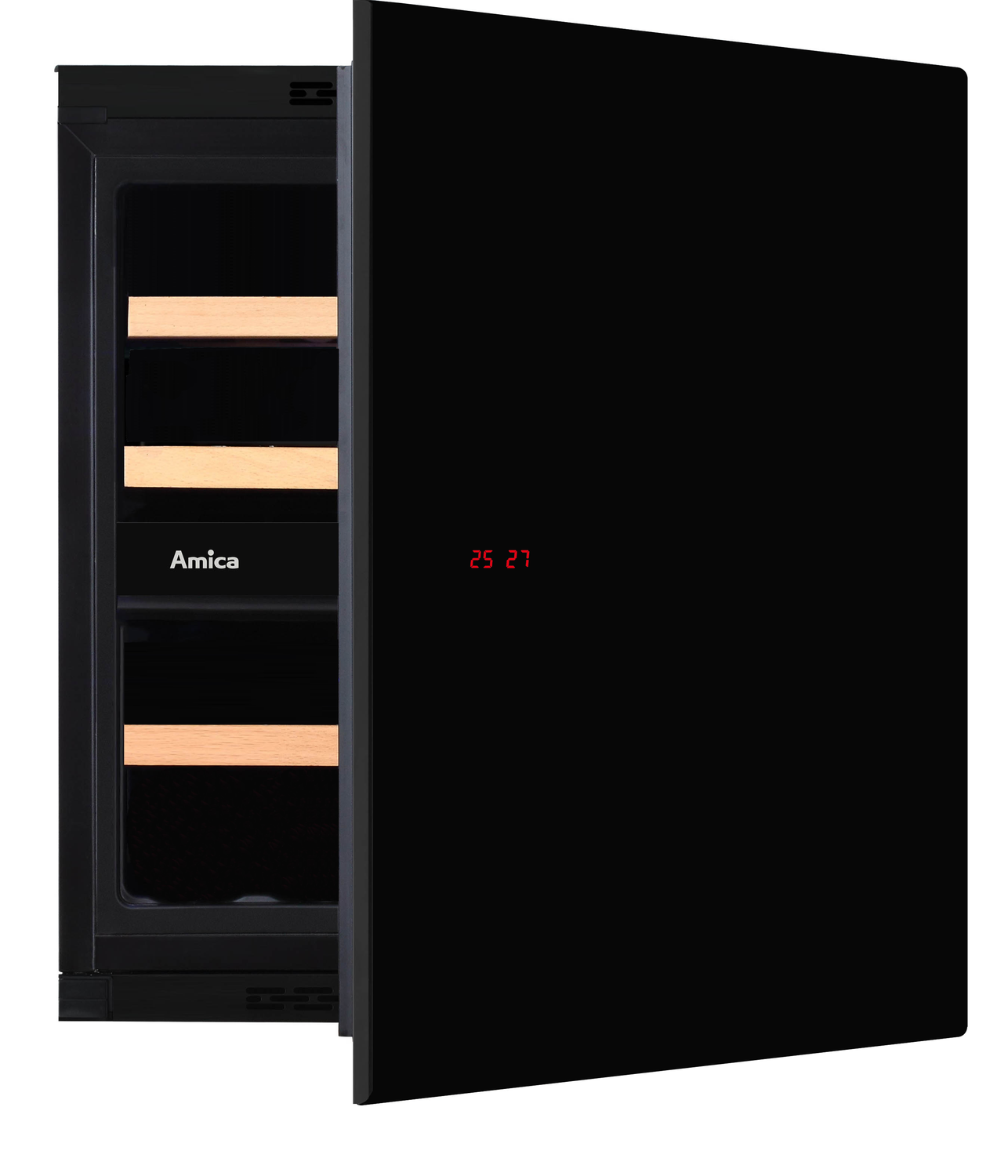 Einbau-Weintemperierschrank, Noir Design, schwarz Einbau-Weintemperierschrank, Noir Design, schwarz