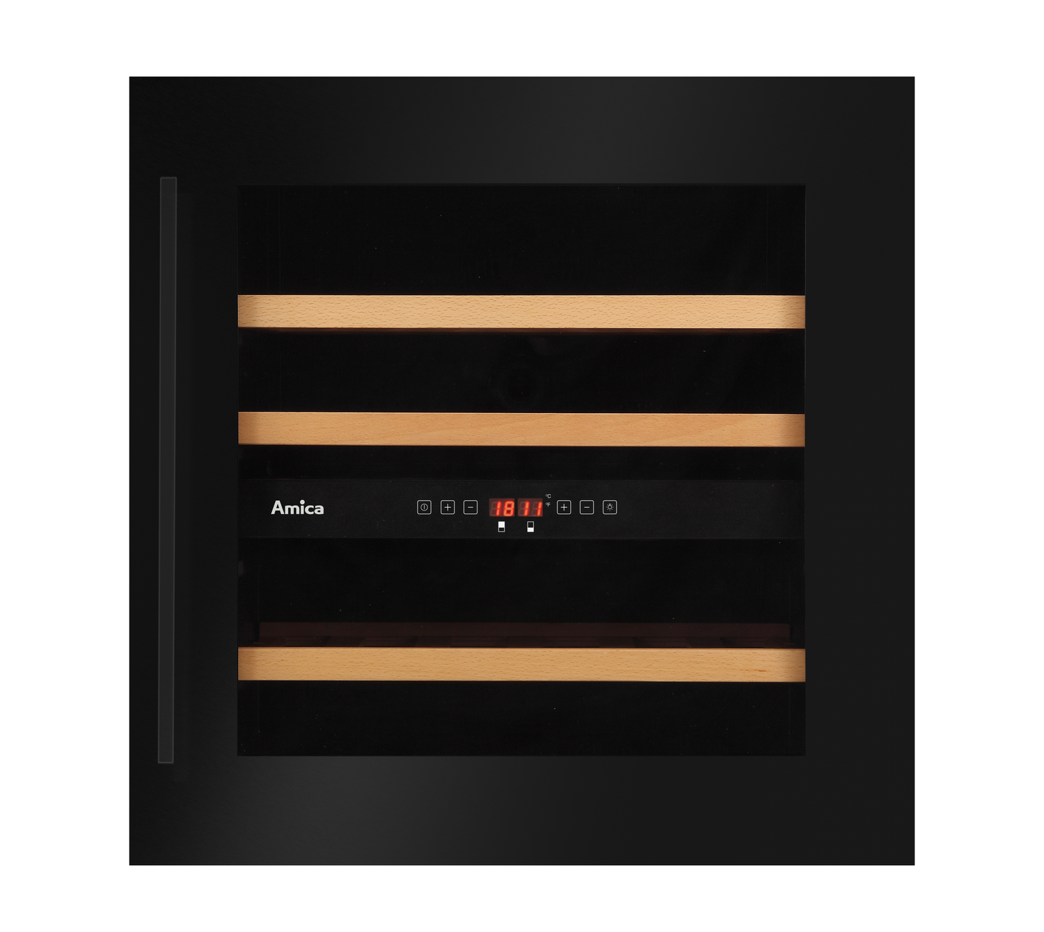 Einbau-Weintemperierschrank, X-Type Design, schwarz