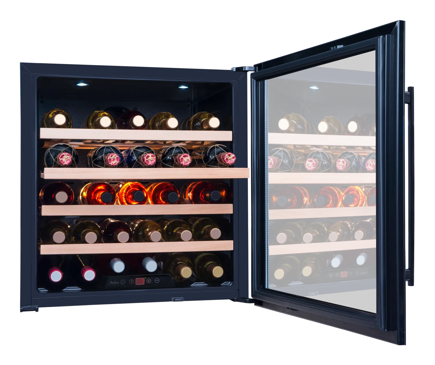 Einbau-Weintemperierschrank, X-Type Design, schwarz Einbau-Weintemperierschrank, X-Type Design, schwarz