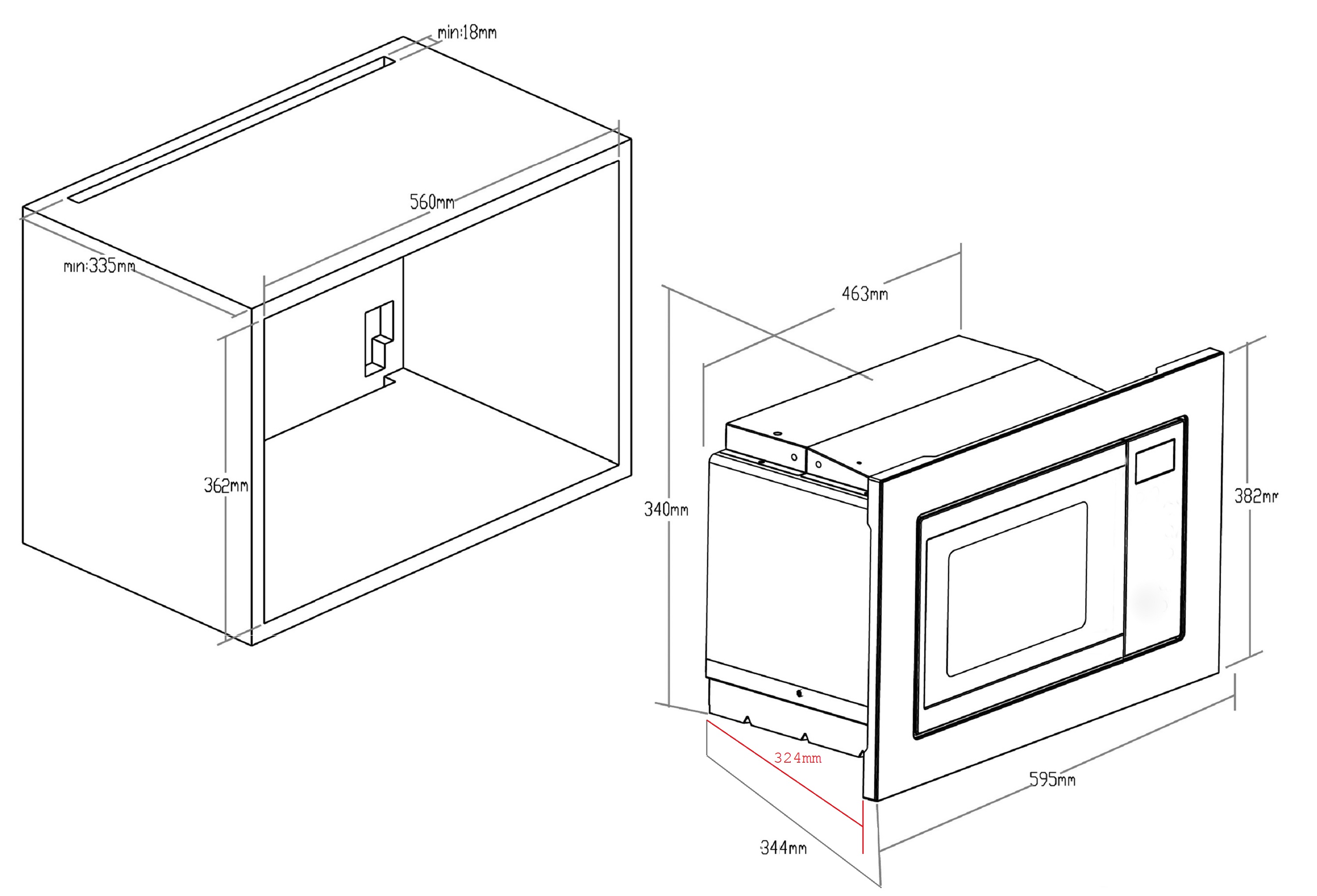 PKM Einbau-Mikrowelle MW820-EBM