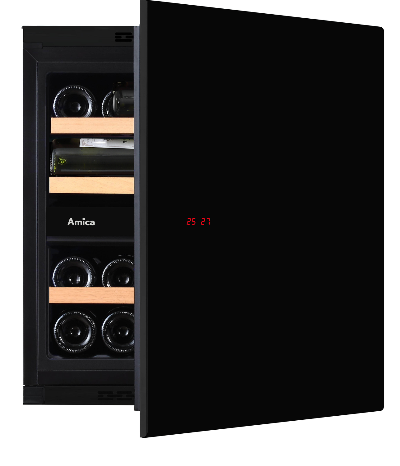 Einbau-Weintemperierschrank, Noir Design, schwarz Einbau-Weintemperierschrank, Noir Design, schwarz