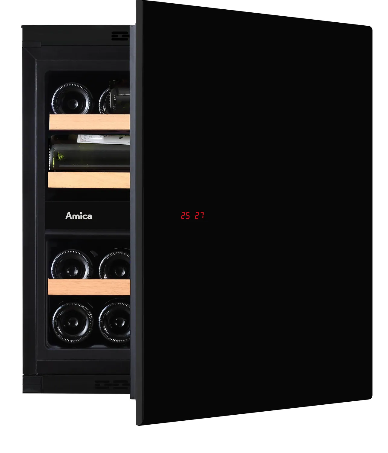 Einbau-Weintemperierschrank, Noir Design, schwarz Einbau-Weintemperierschrank, Noir Design, schwarz