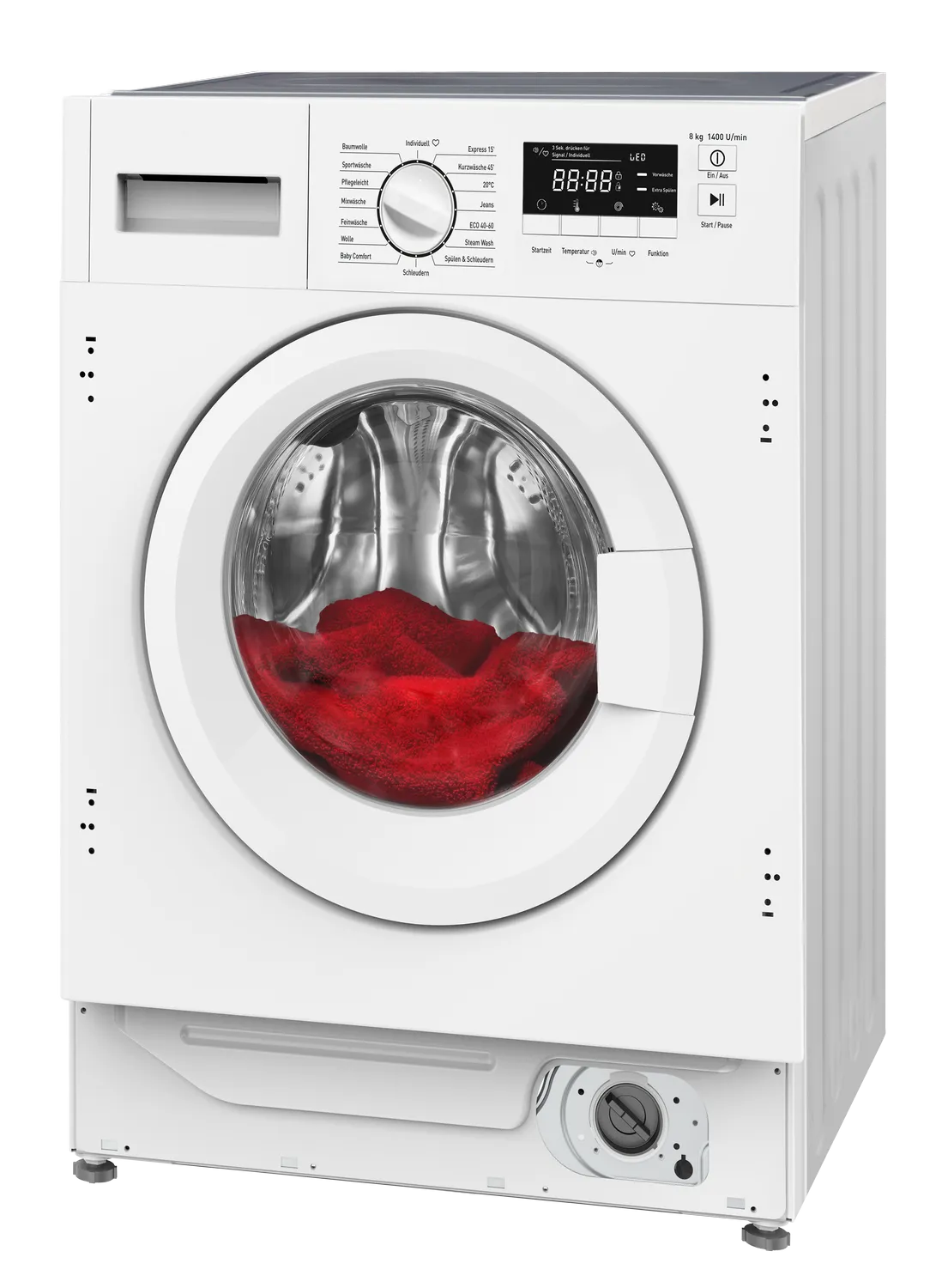 Einbauwaschmaschine, weiß, Einbau, Möbeltüranschlag wechselbar Einbauwaschmaschine, weiß, Einbau, Möbeltüranschlag wechselbar