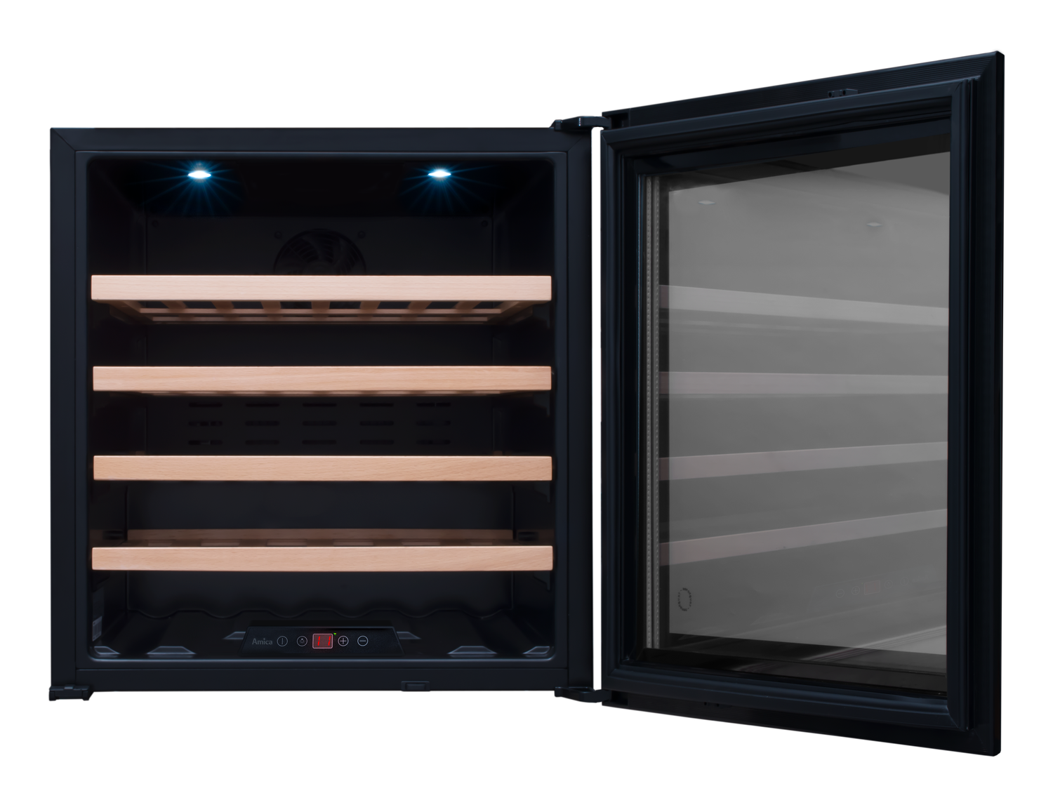 Einbau-Weintemperierschrank, X-Type Design, schwarz