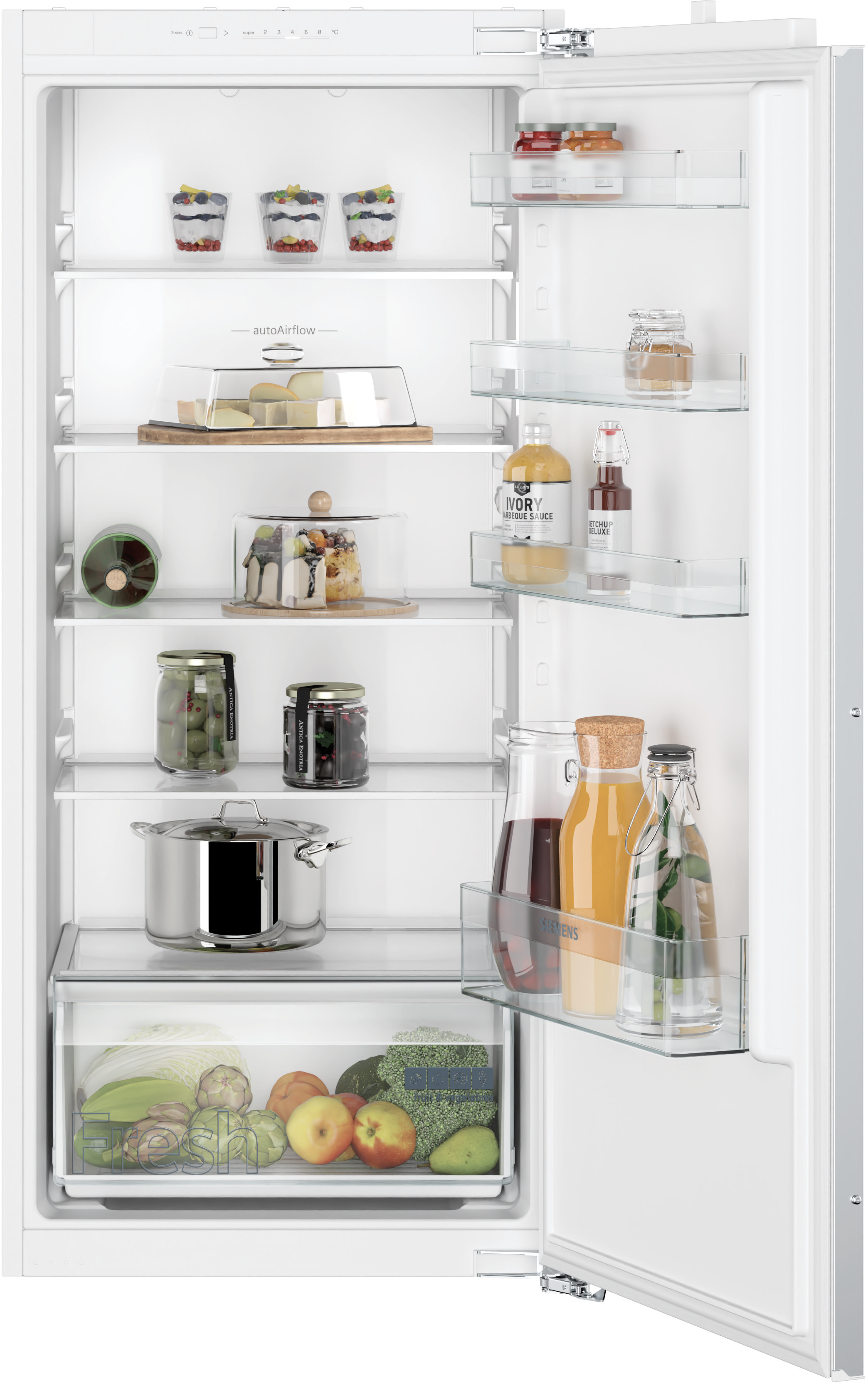  KI41R2FE1, iQ100,  Einbau-Kühlschrank,  122.5 x 56 cm,  Flachscharnier
