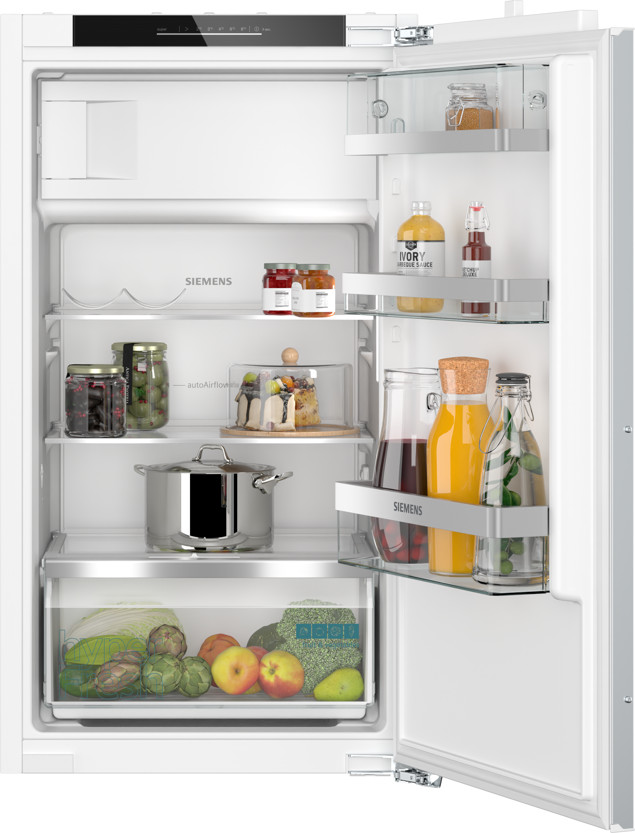  KI32LADD1, iQ500,  Einbau-Kühlschrank mit Gefrierfach,  102.5 x 56 cm,  Flachscharnier mit Softeinzug
