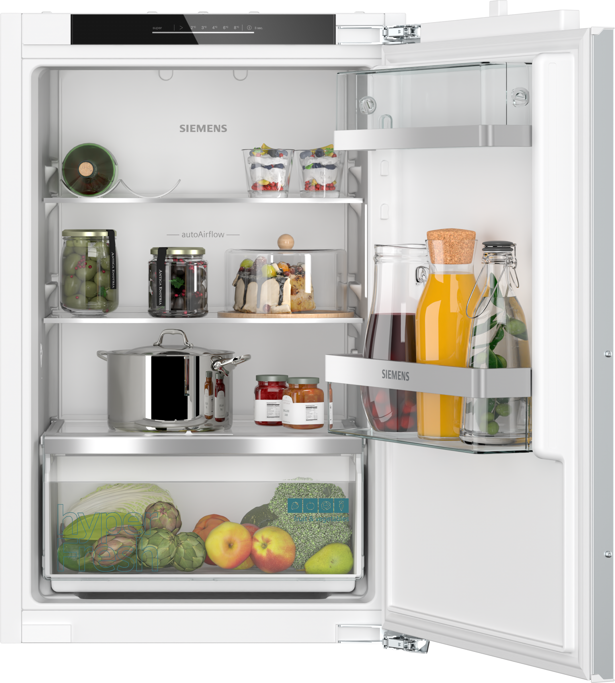  KI21RADD1, iQ500,  Einbau-Kühlschrank,  88 x 56 cm,  Flachscharnier mit Softeinzug