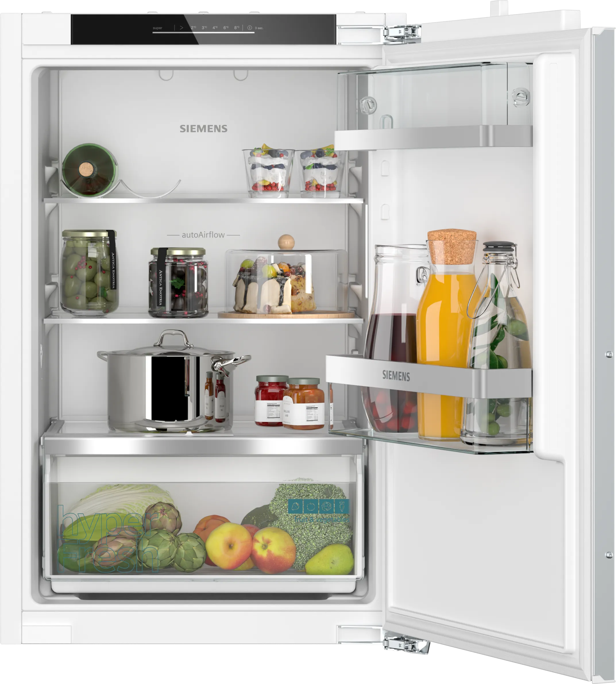  KI21RADD1, iQ500, Einbau-Kühlschrank, 88 x 56 cm, Flachscharnier mit Softeinzug