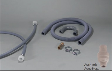 Ab- und Zulaufschlauch-Verlängerungs-Set mit AquaStop, 1,5 m, 3/4"