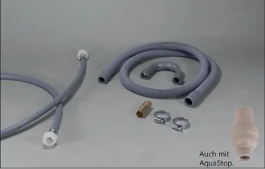 Ab- und Zulaufschlauch-Verlängerungs-Set mit AquaStop, 1,5 m, 3/4"