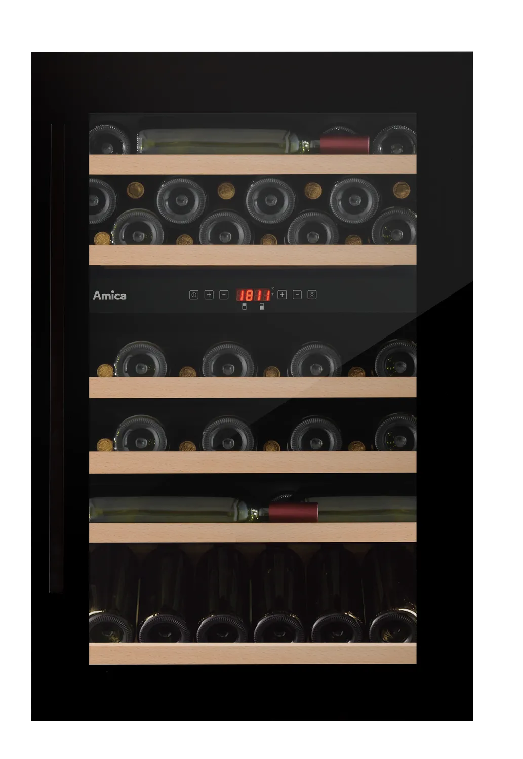 Einbau-Weintemperierschrank, X-Type Design, schwarz