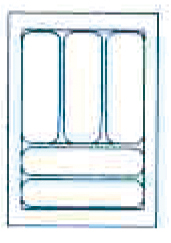 Besteckeinsatz Combi, zuschneidbar, silbergrau, 40er Besteckeinsatz Combi, zuschneidbar, silbergrau, 40er