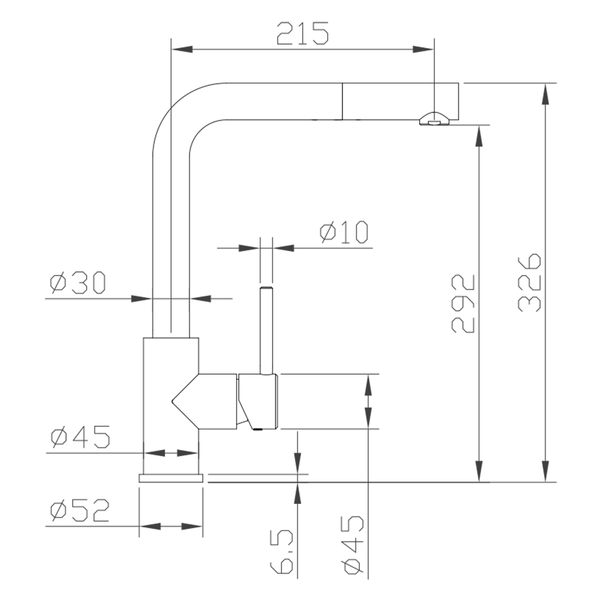 CARESSI Armatur 003 U ECO, CABL003CH U ECO, chrom