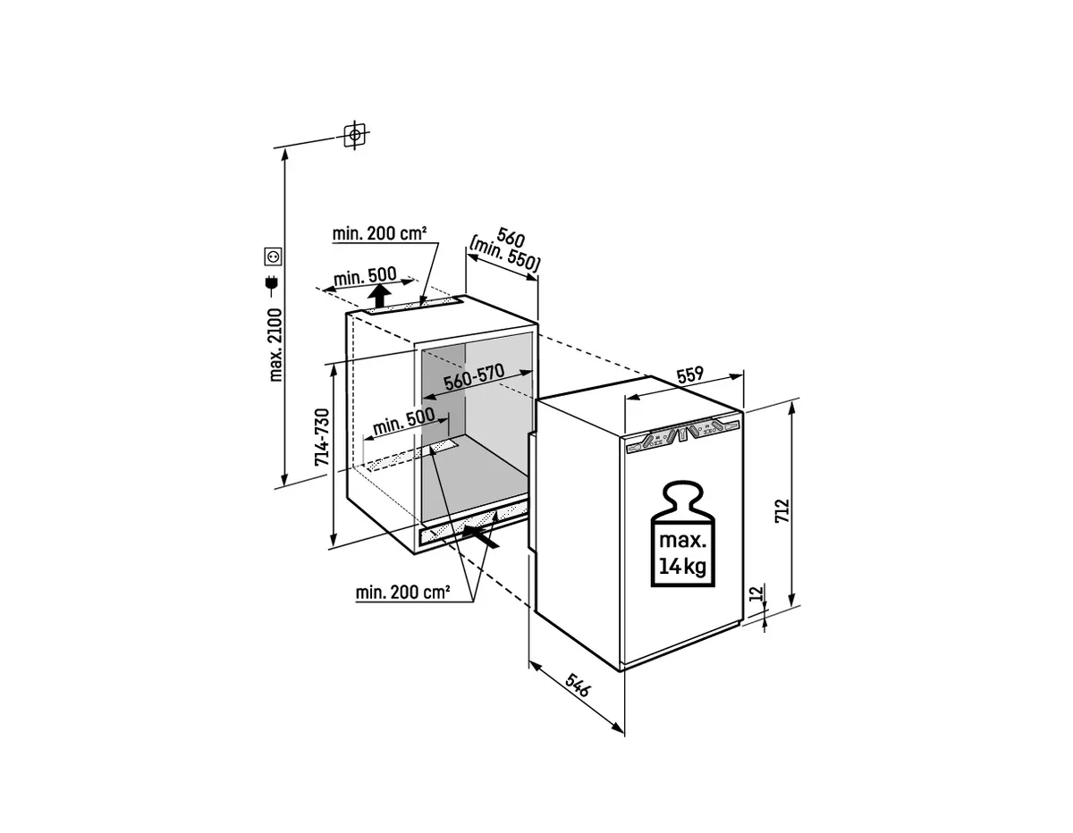 IFNd 3503-22, Integrierbarer Gefrierschrank mit NoFrost IFNd 3503-22, Integrierbarer Gefrierschrank mit NoFrost