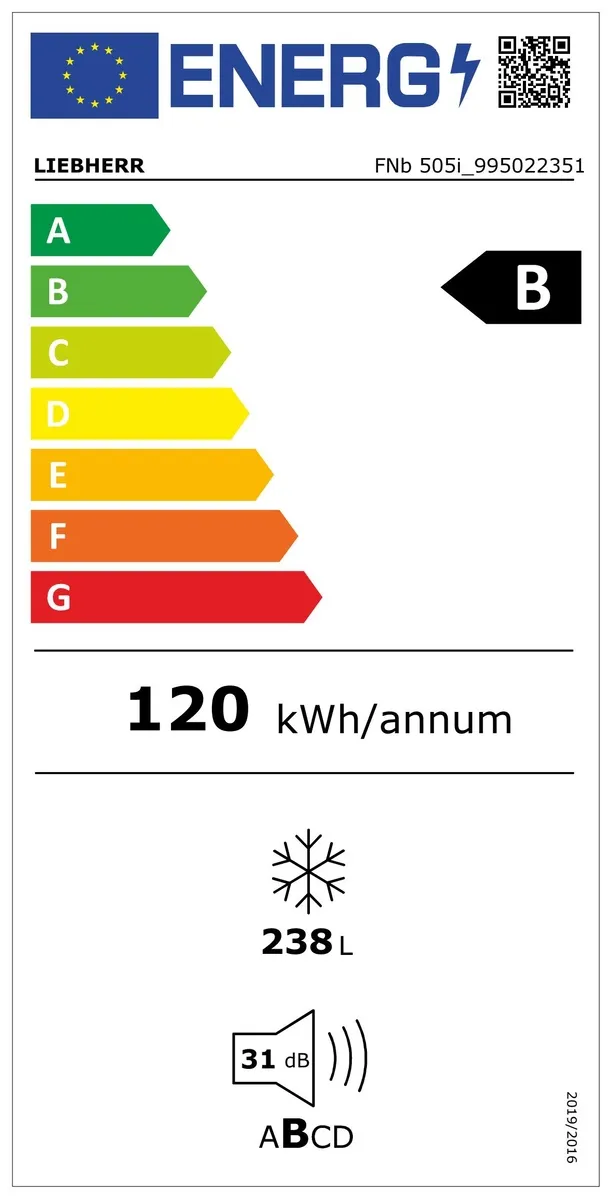 FNb 505i-22, Standgefrierschrank mit BluRoX-Tür und NoFrost FNb 505i-22, Standgefrierschrank mit BluRoX-Tür und NoFrost